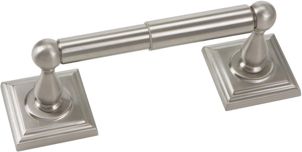 Delaney Hardware 520008 700 Series Satin nickel Wall mount Spring-loaded Toilet Paper Holder 1 -Rolls with Storage