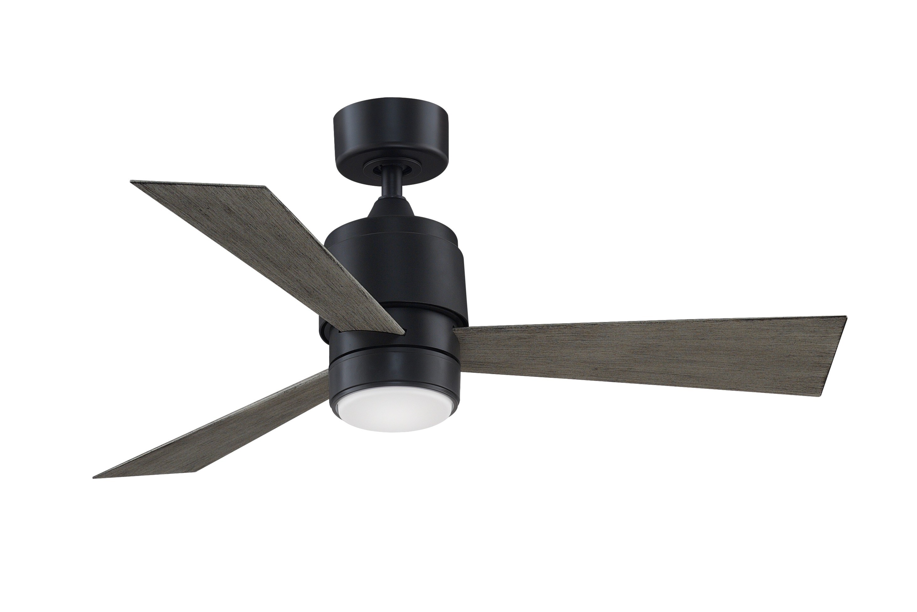 Fanimation FP4660BLW-44WEW-LK Zonix Wet Custom 44-in Black Integrated LED Indoor/Outdoor Propeller Ceiling Fan with Light and Remote (3-Blade)