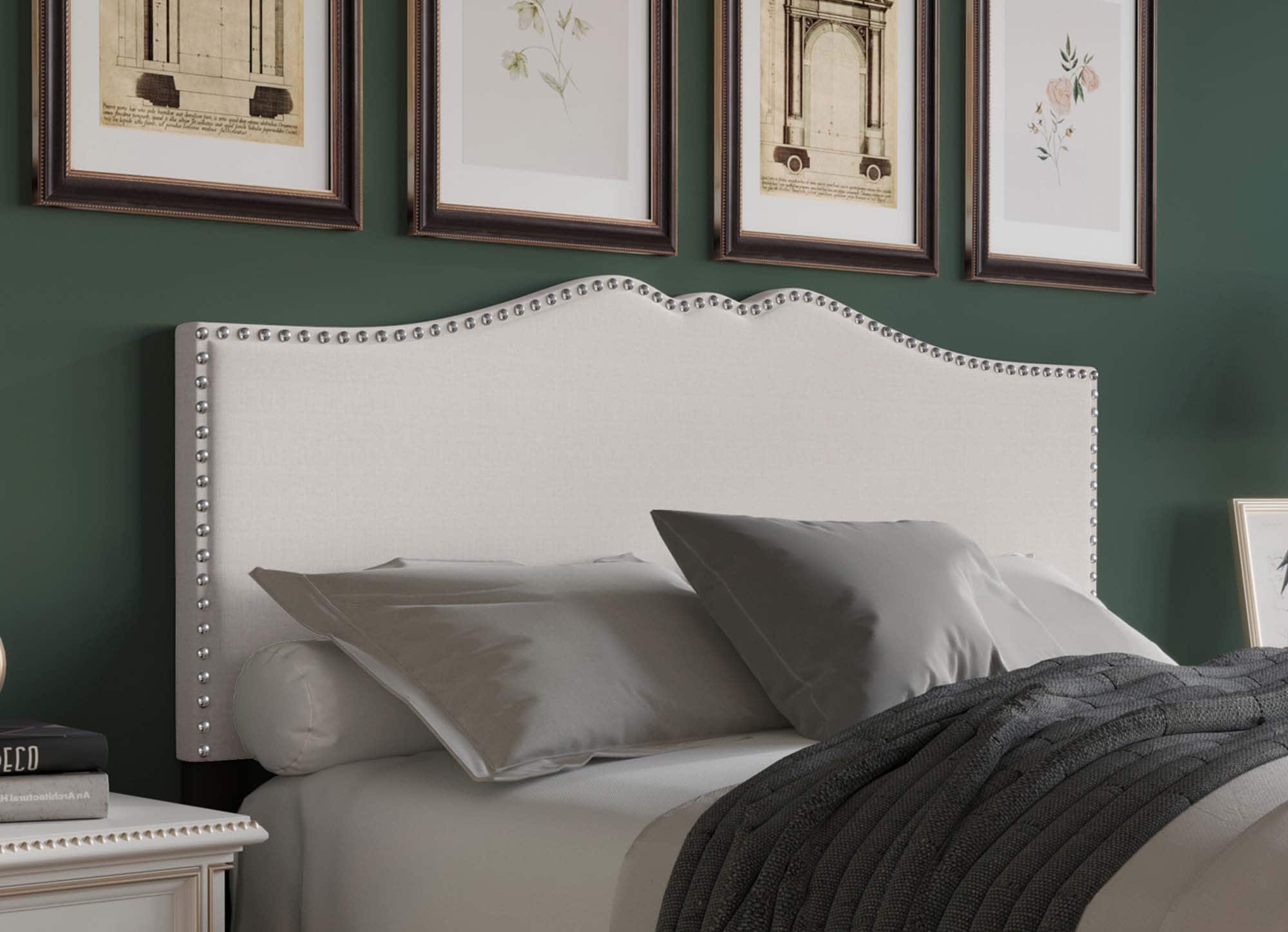 CasePiece C8375FUHB-WGY-LN Warm Grey Full Linen Upholstered Headboard