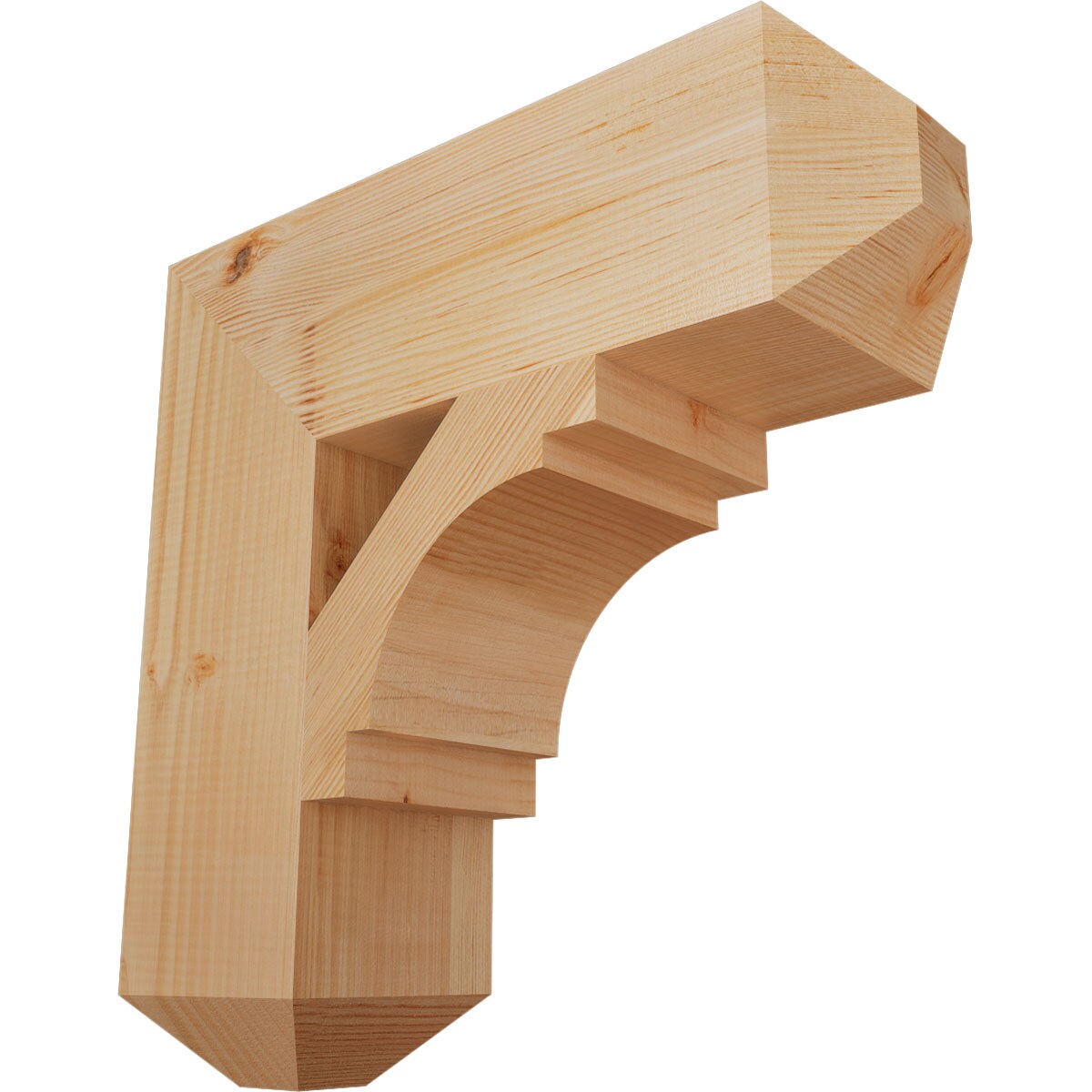 Ekena Millwork BKT06X20X20MRC04SDF Merced craftsman smooth 5-1/2-in x 20-in x 20-in Douglas fir Brown Wood Standard bracket