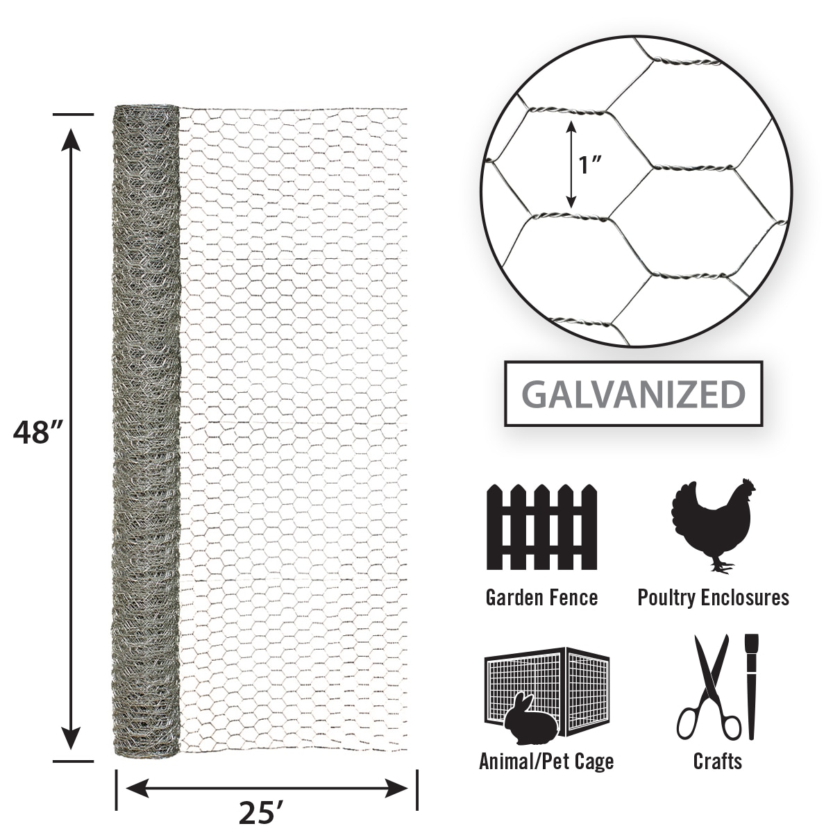 GARDEN CRAFT 164825S Rolled-Fence - View #3