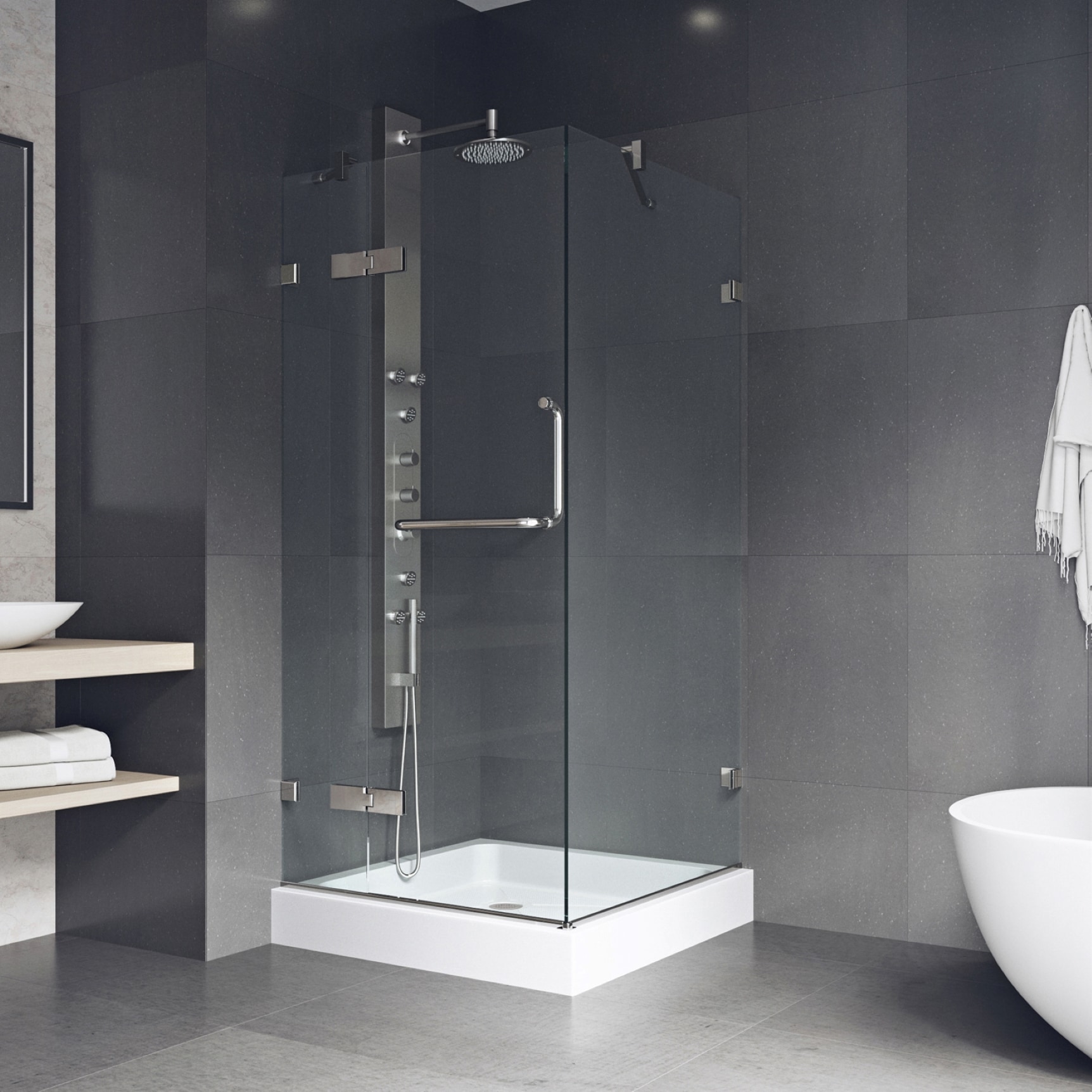 VIGO VG6011BNCL363W Alcove-Shower-Kit - View #2