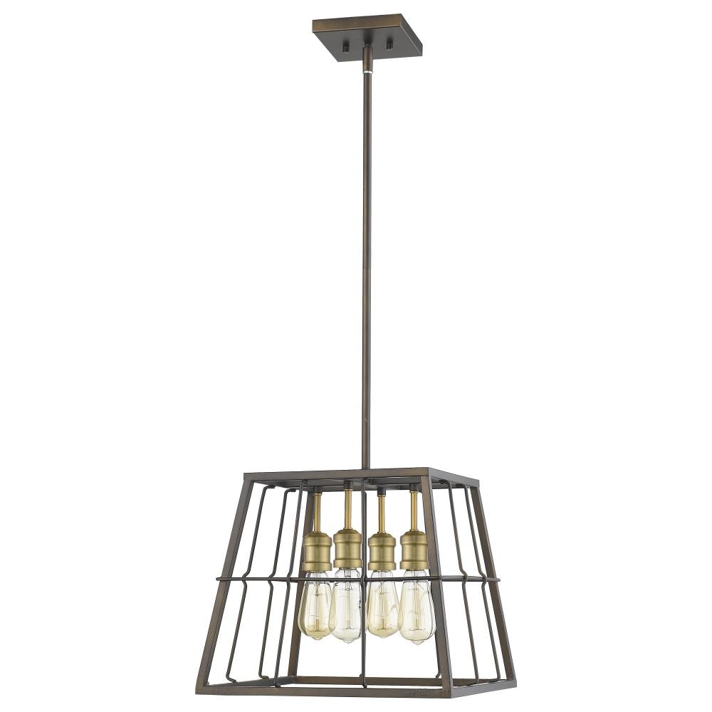 Acclaim Lighting IN21051ORB Charley 4 -Light Oil-Rubbed Bronze Industrial Geometric Hanging Pendant light