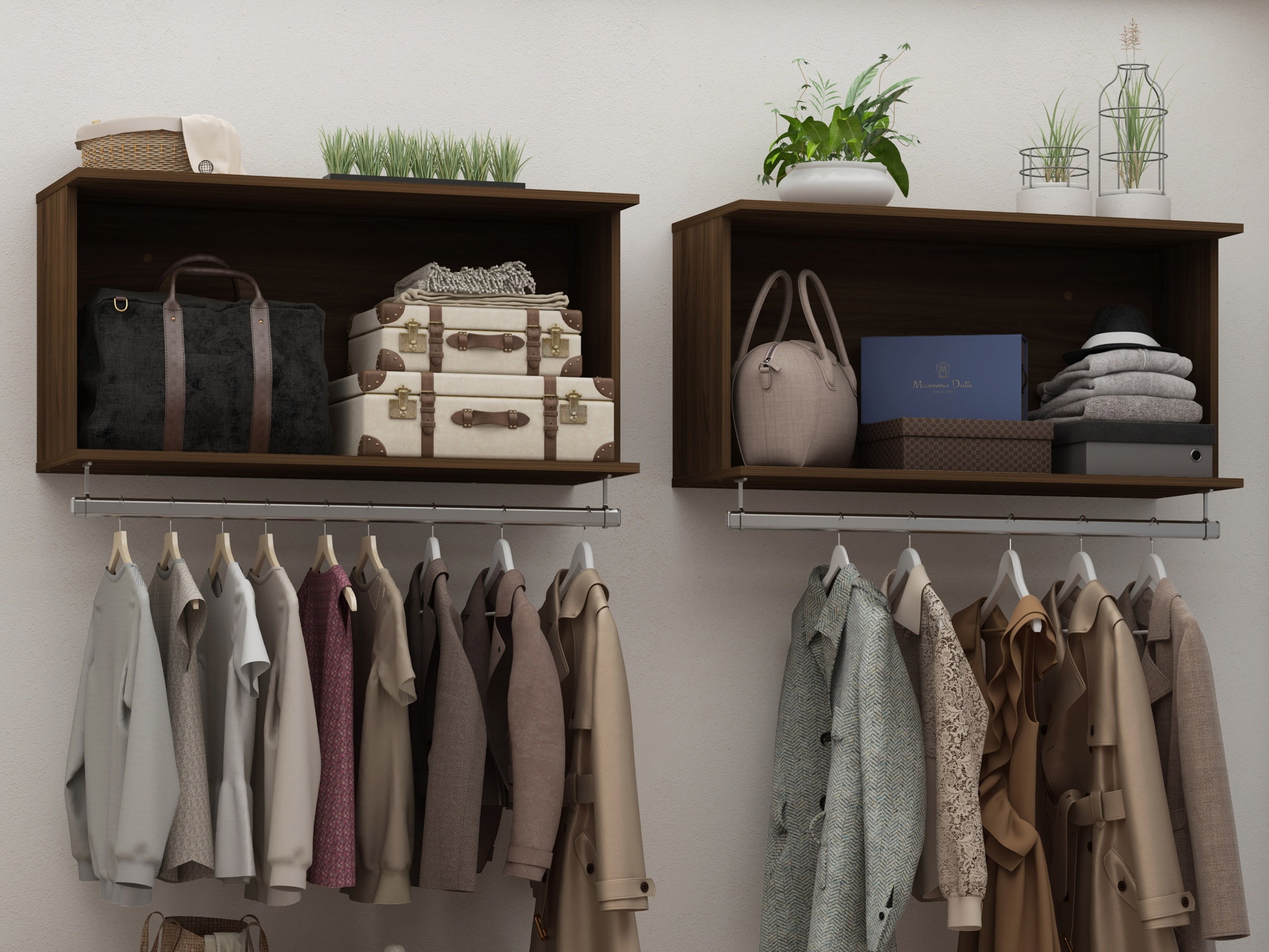 Manhattan Comfort 141GMC5 Rockefeller Brown Armoire
