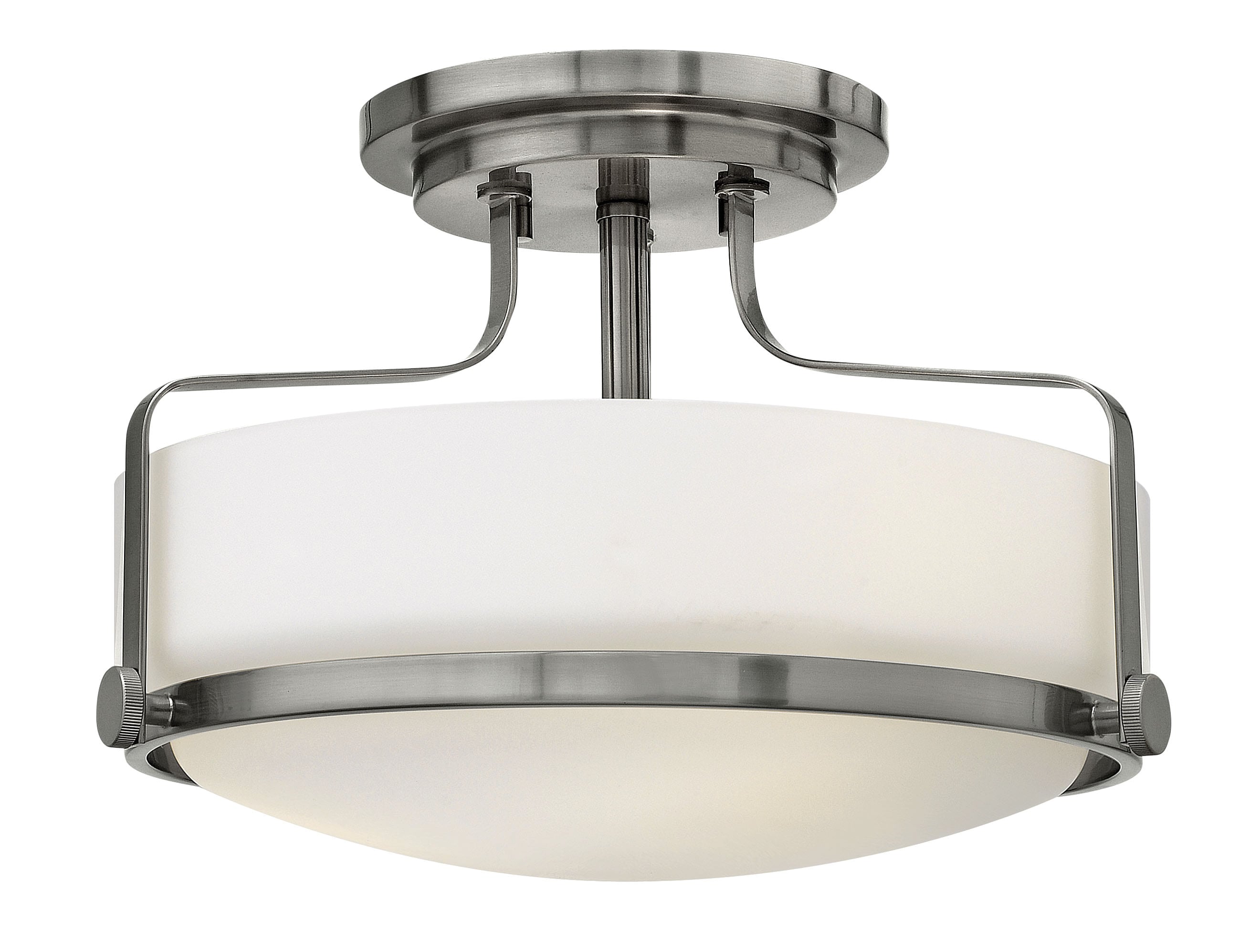 Hinkley Harper 3-Light 14.5-in Brushed Nickel Semi Flush Mount Light in ...