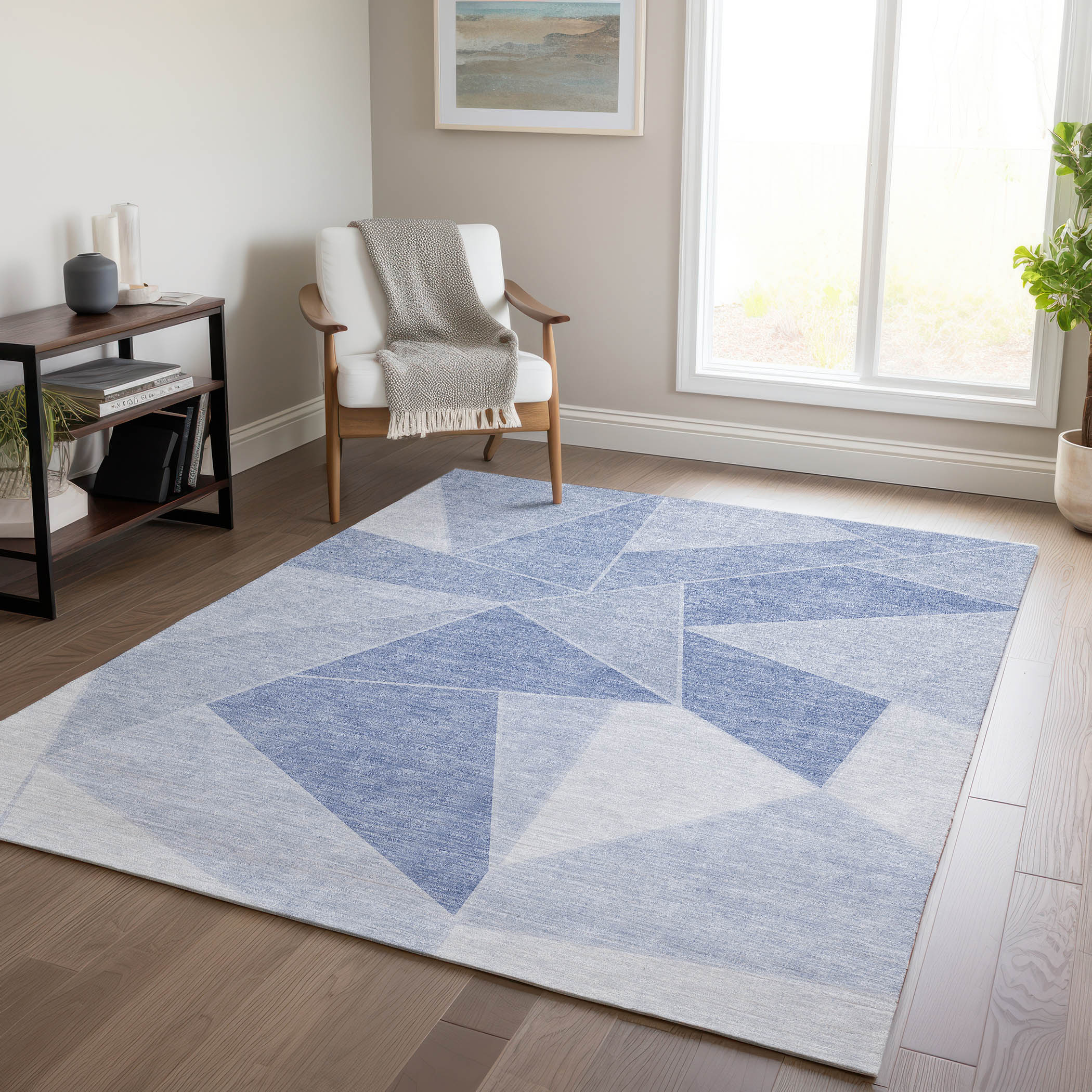 Addison Rugs ACN636SK30X46 Chantille ACN636SK 2 x 3 (ft) Polyester Sky Rectangular Indoor/Outdoor Geometric Machine washable Area rug