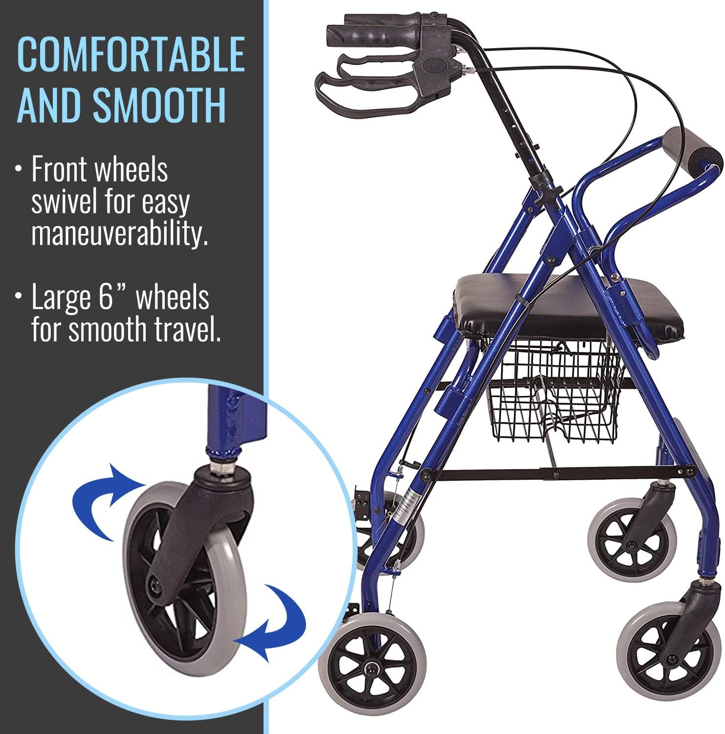 HealthSmart 501-1012-2100HS Walkers-Wheelchairs-Rollators - View #5