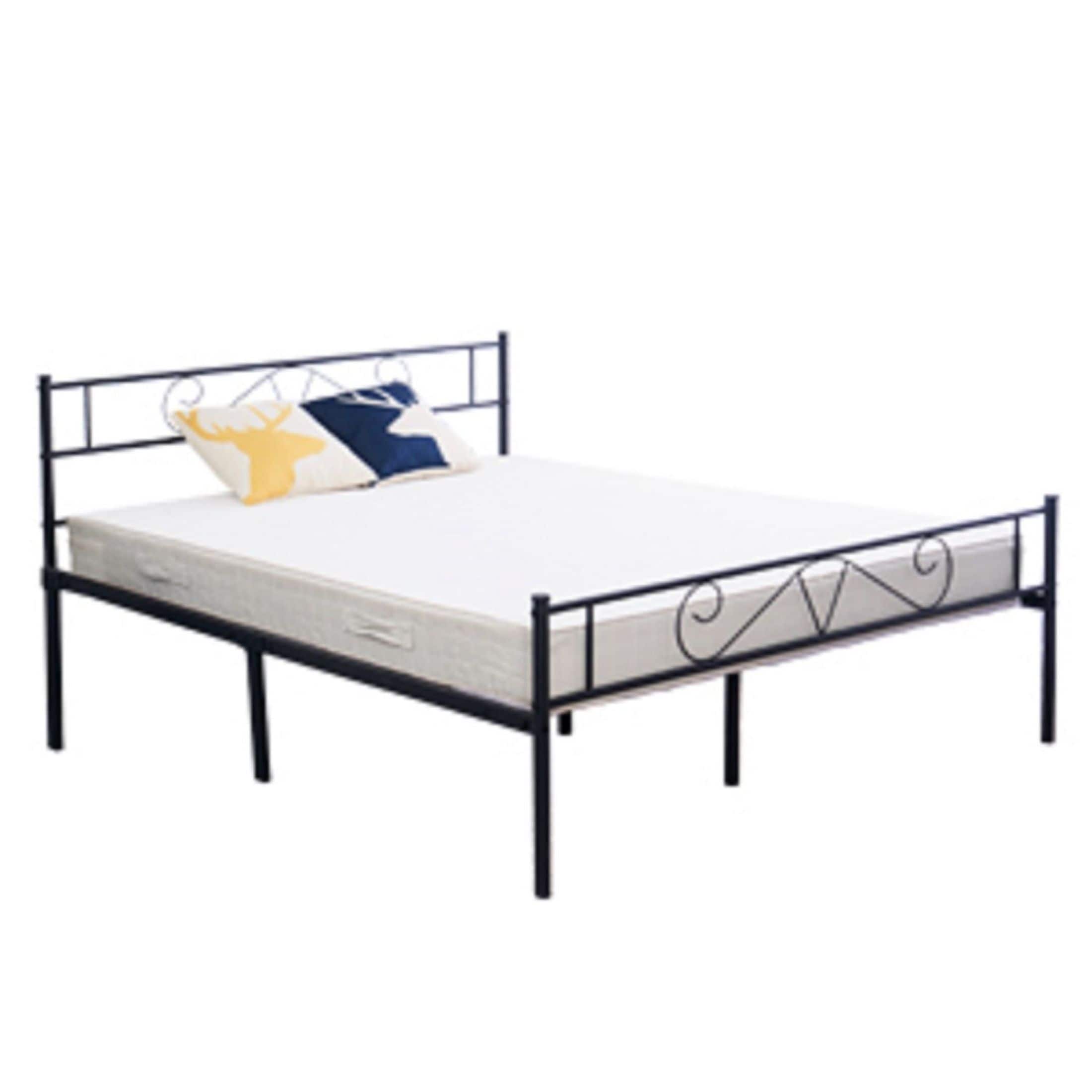 JASMODER W130049621 Black Full Composite Platform Bed with Storage