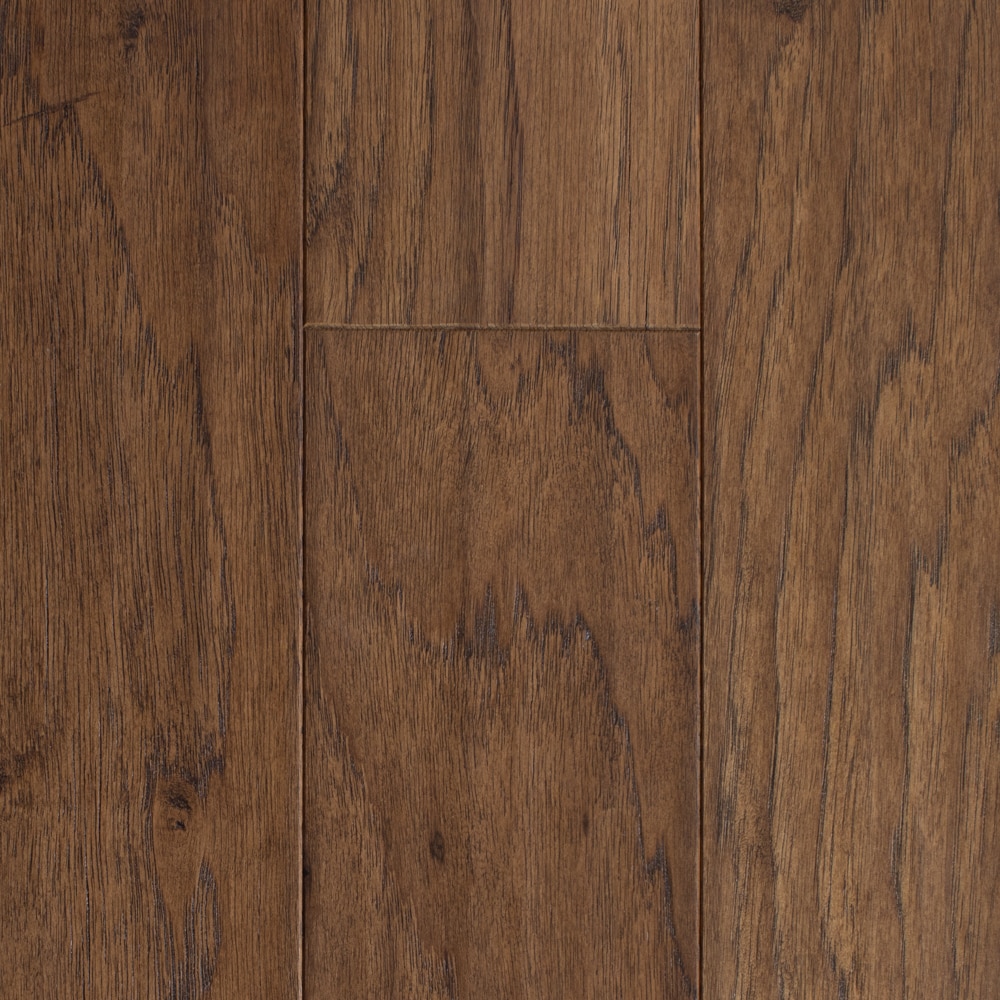 Provincial Hickory 5-3/8-in W x 3/8-in T x Varying Length Distressed Engineered Hardwood Flooring (27.5-sq ft) in Brown | - allen + roth 25376