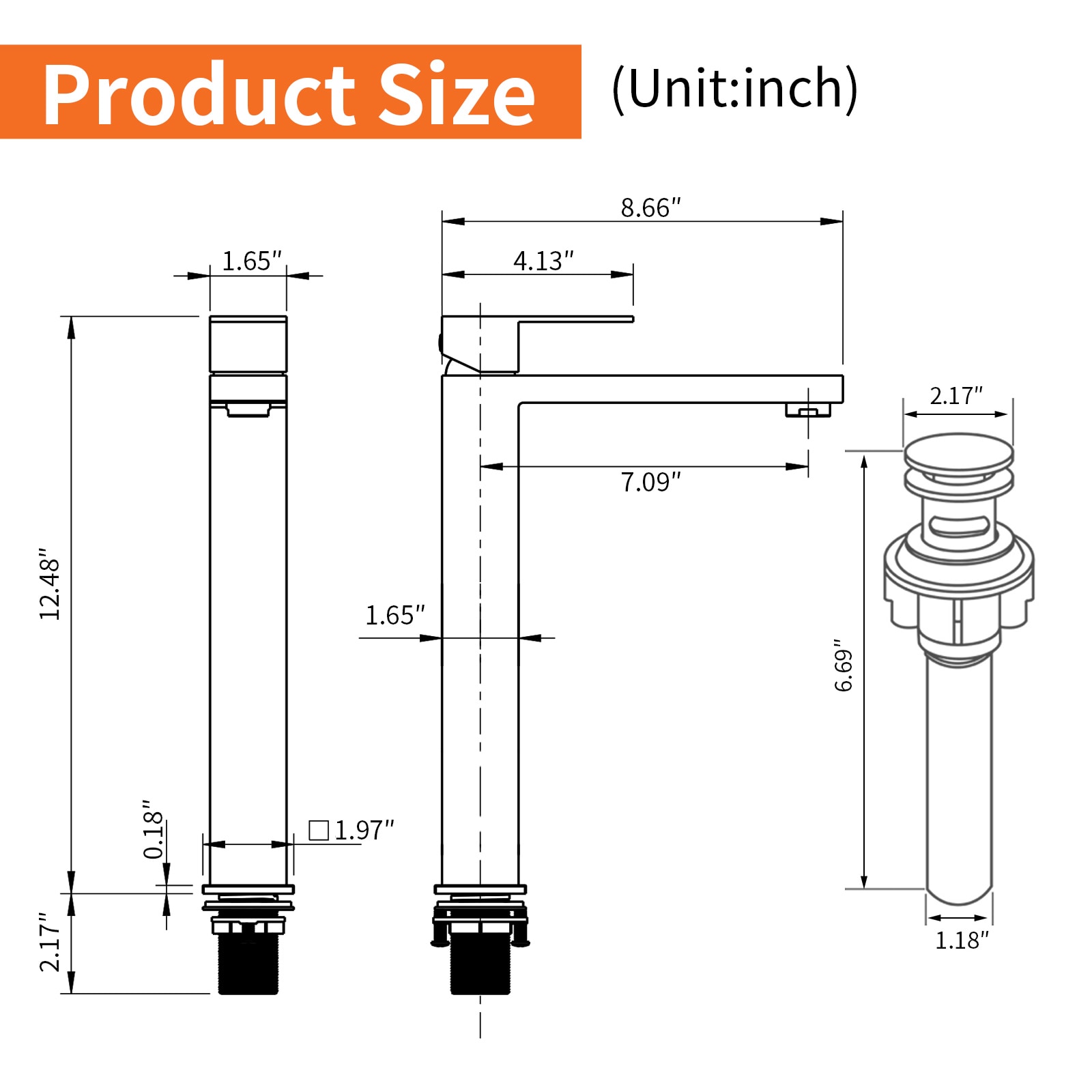 WELLFOR FH76560H-ORB-2 Lavatory-Faucets - View #5