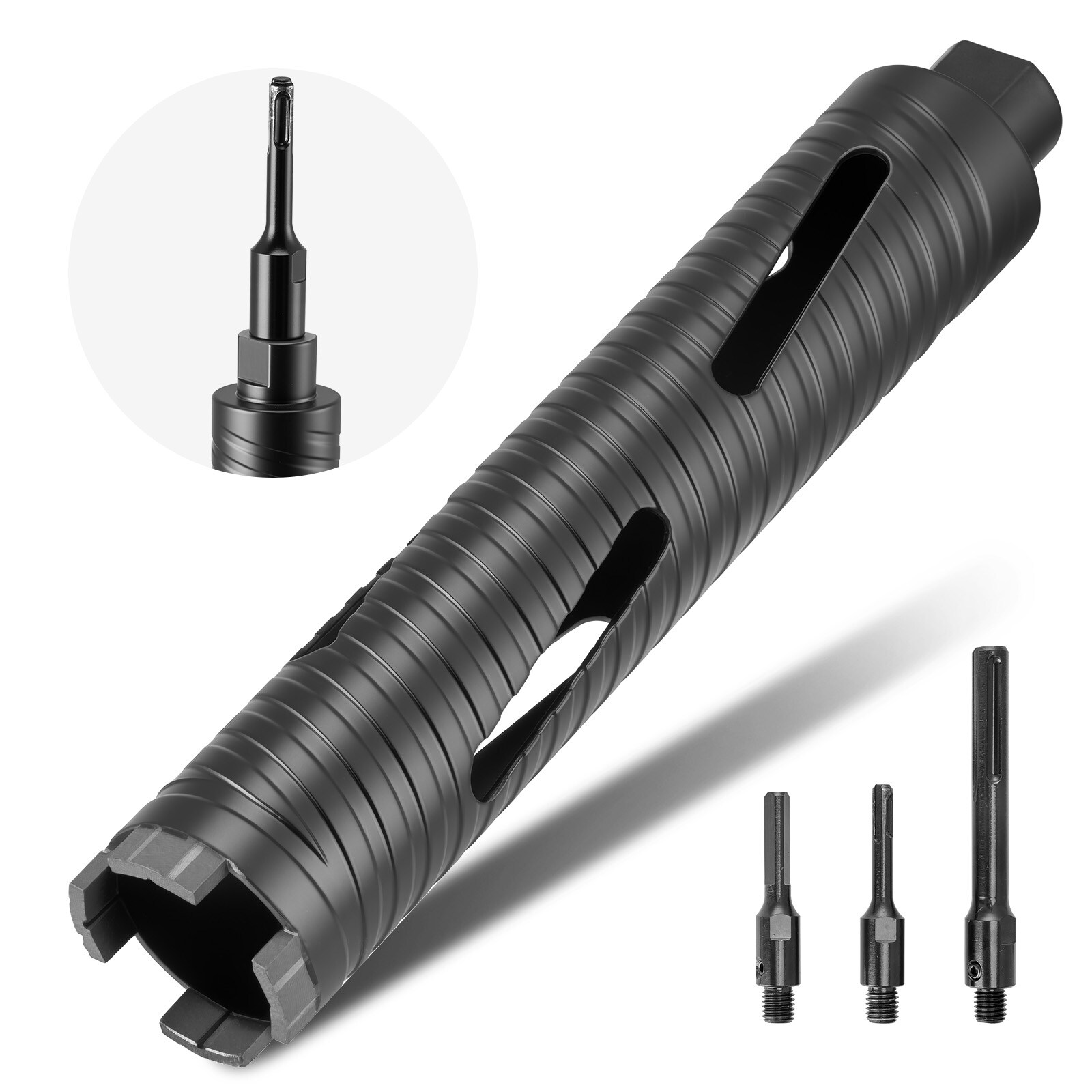 Mecale 2-in Dry Diamond Core Drill Bit 9-1/2-in Depth 5/8-11 Thread for Concrete Masonry Black