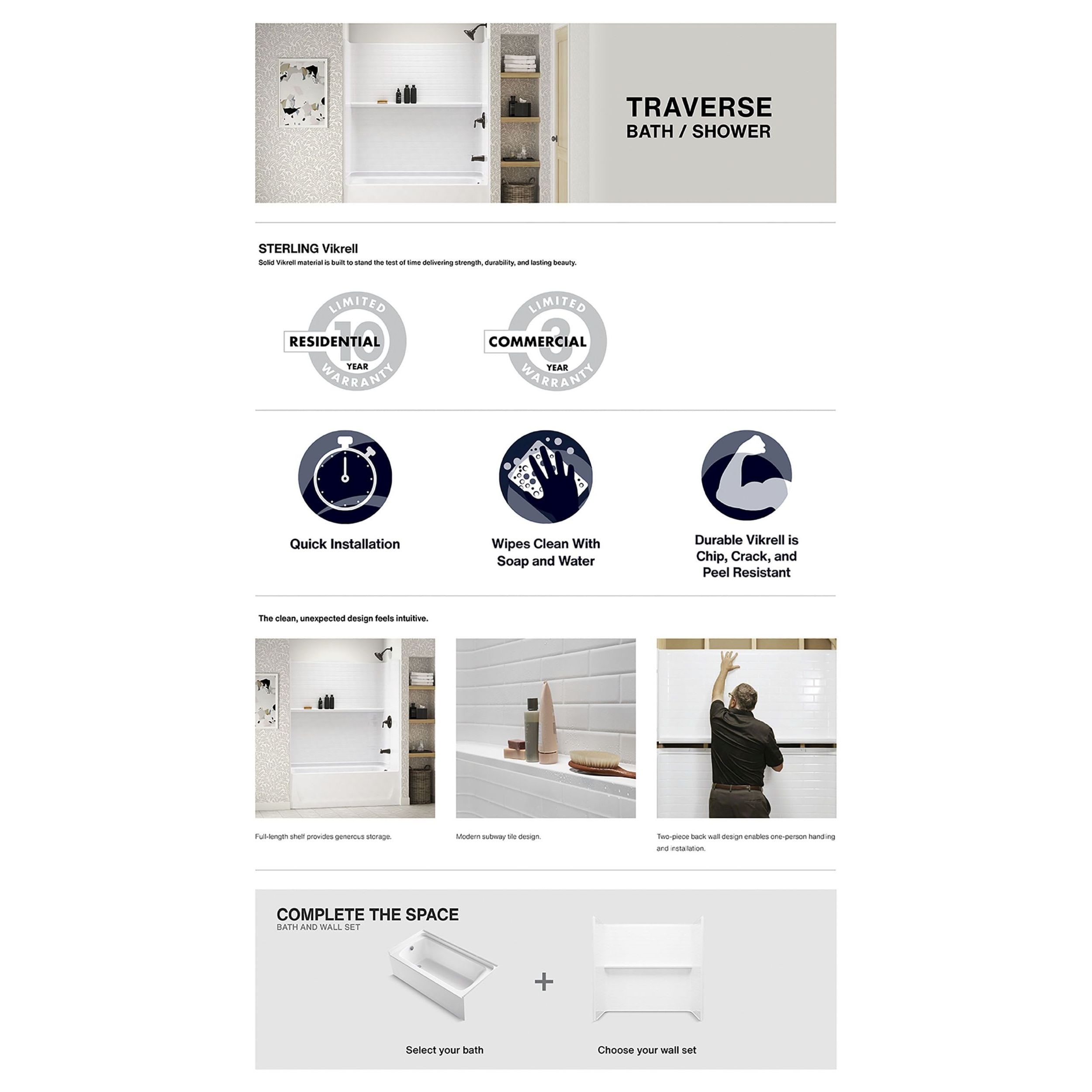 Sterling 71570120-0 Tub-Shower-Combo - View #6