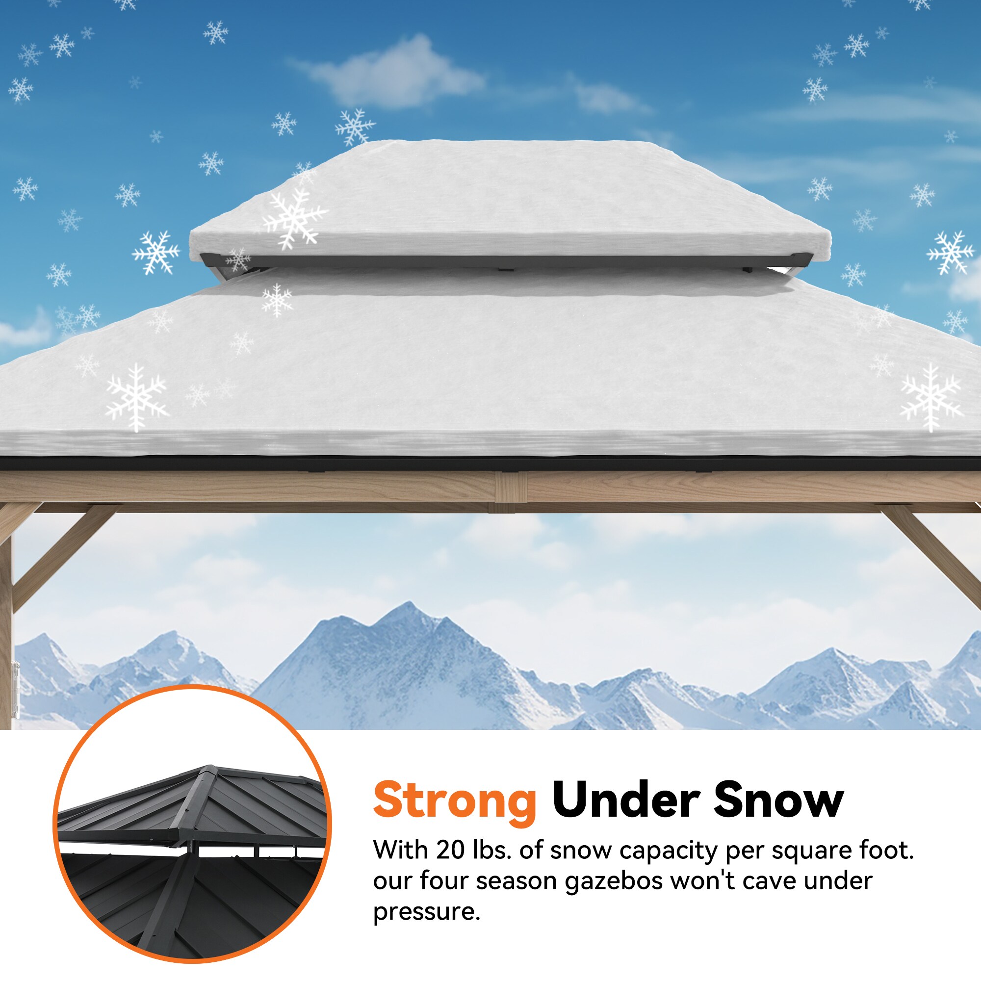 ELEVATE OUTDOORS IG10600042-1214 WBR Wood-Resin-Gazebos - View #4