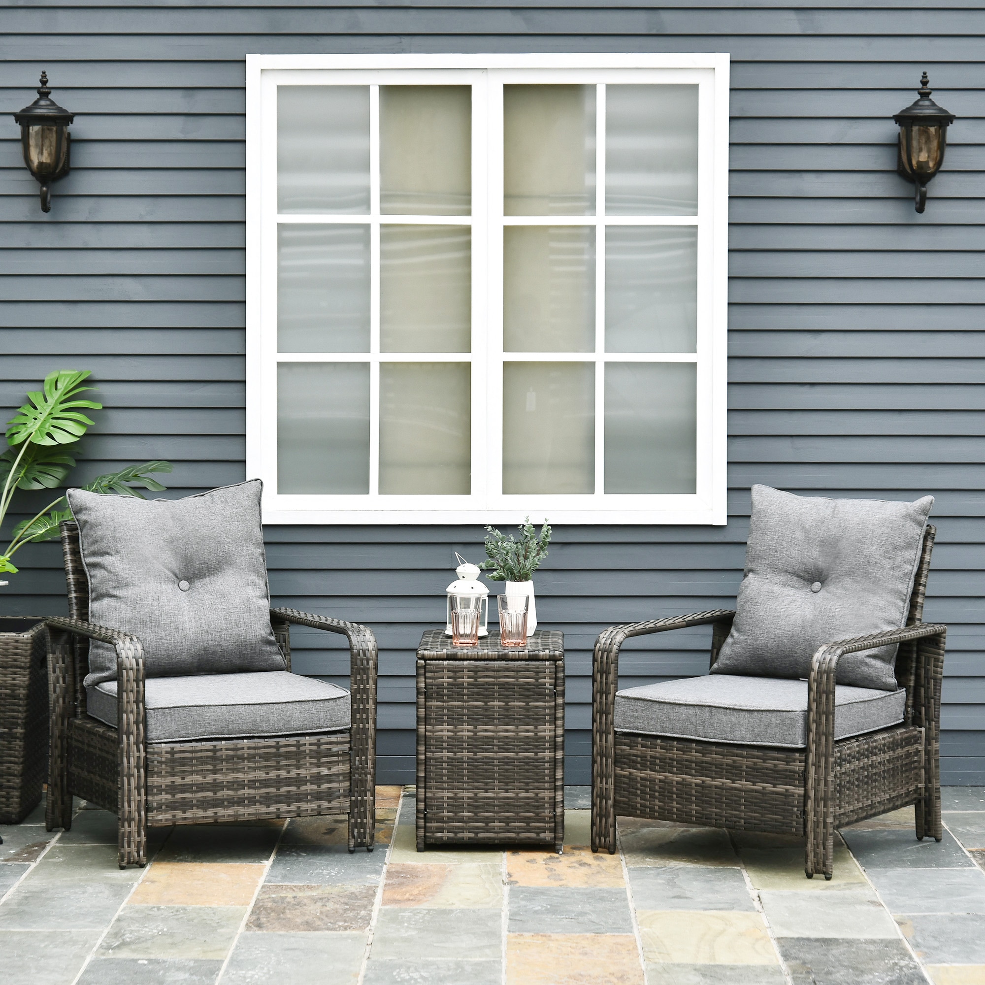Outsunny 860-111GY Patio-Conversation-Sets - View #2