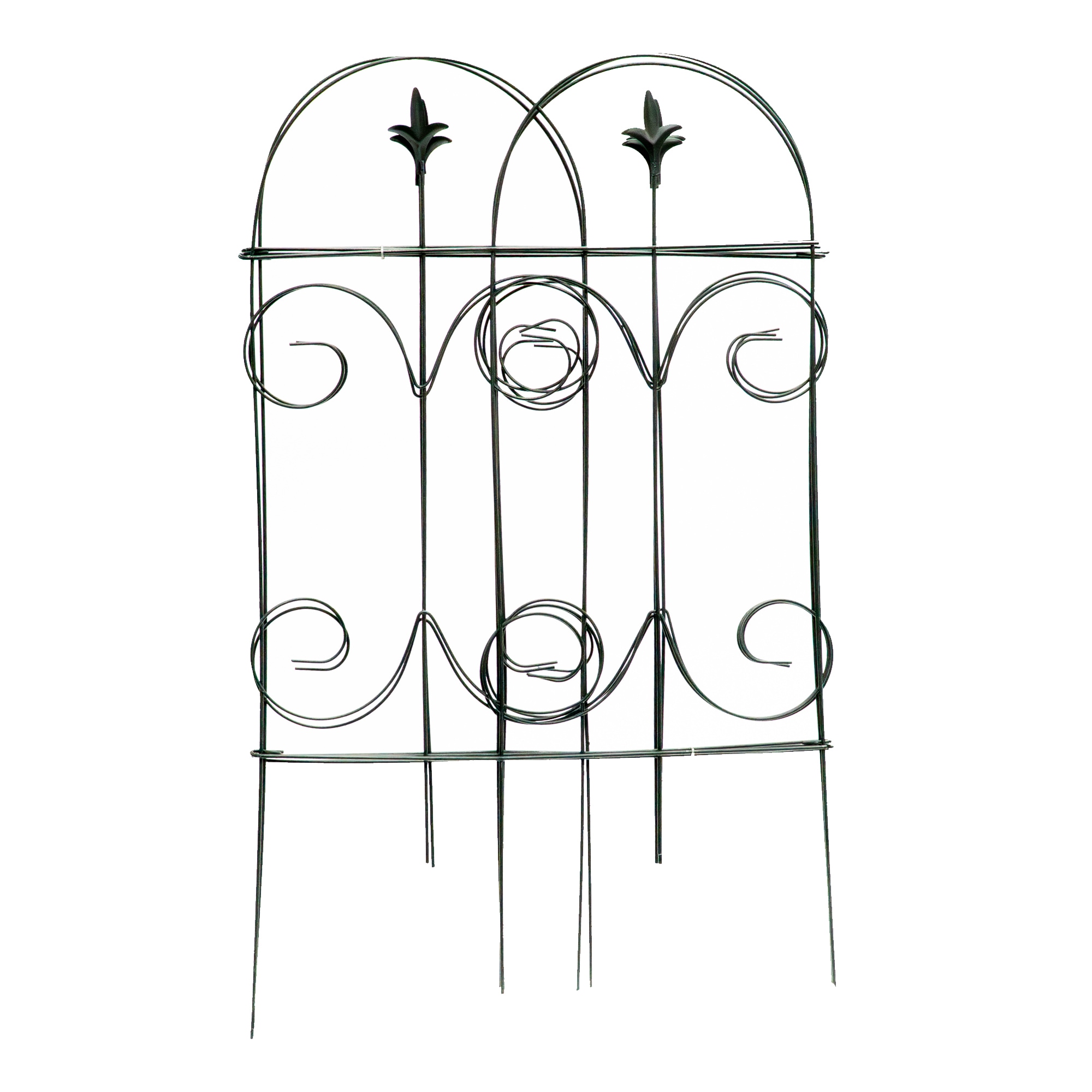Glamos Wire 5-in x 96-in x 32-in 12 -Pack black Metal Steel Border fencing