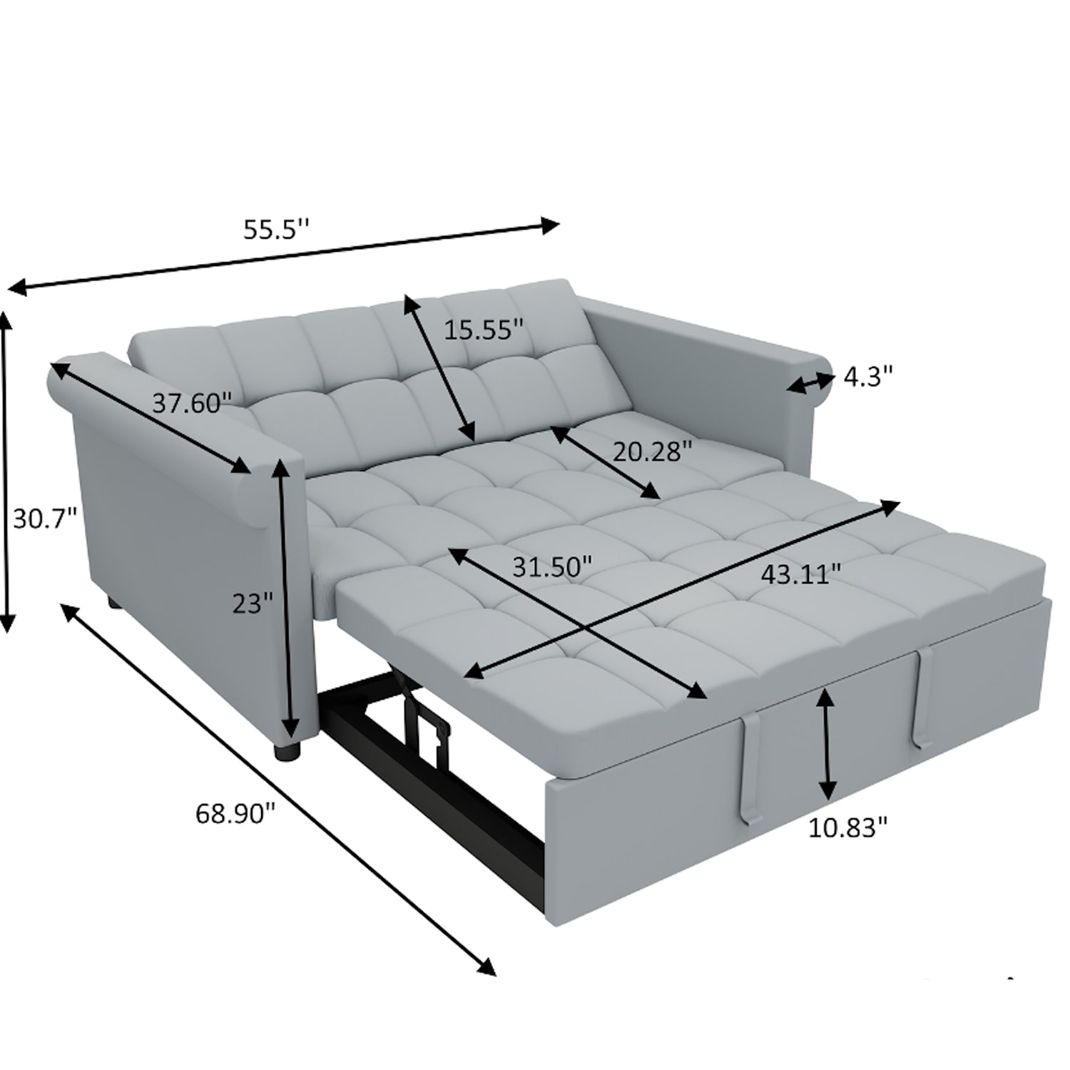 GZMR GZ-MD-V4Q-BK Sofas-Loveseats - View #9