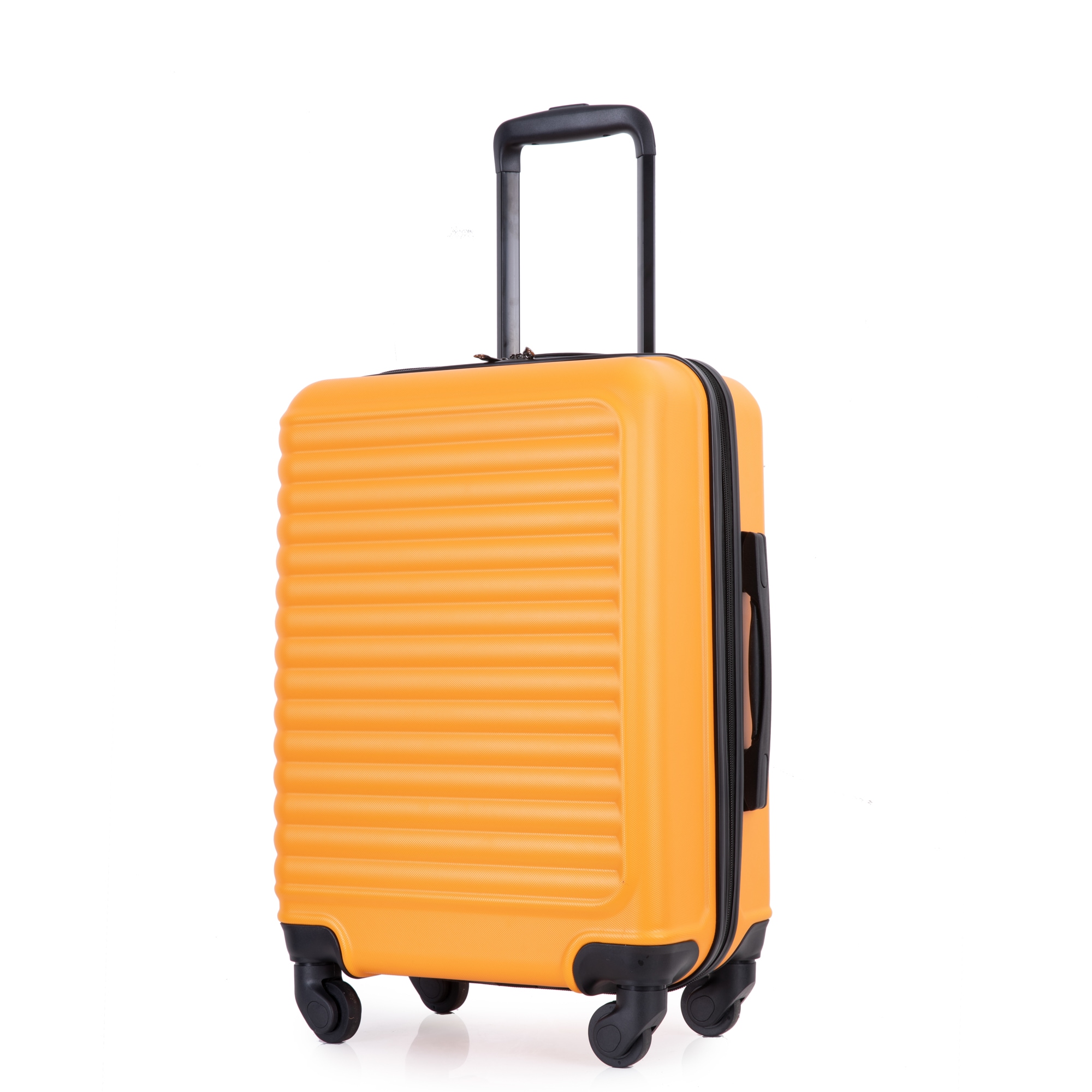 Tinyhomie Carry On Luggage Suitcases with Wheels ABS Lightweight Carry On Suitcase Hard Shell Luggage 20-Inch (Orange)