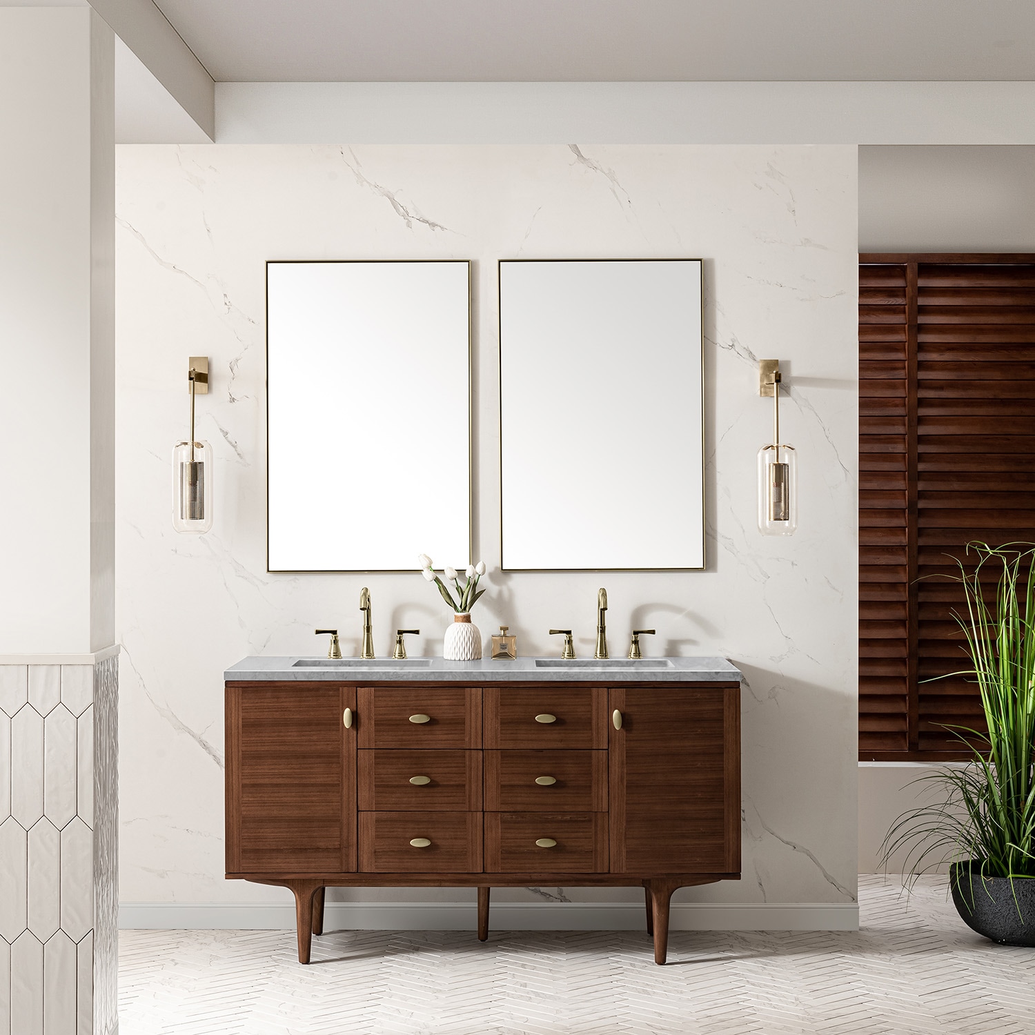 James Martin Vanities 670-V60D-WLT-3CAR Bath-Vanity-Combo - View #3