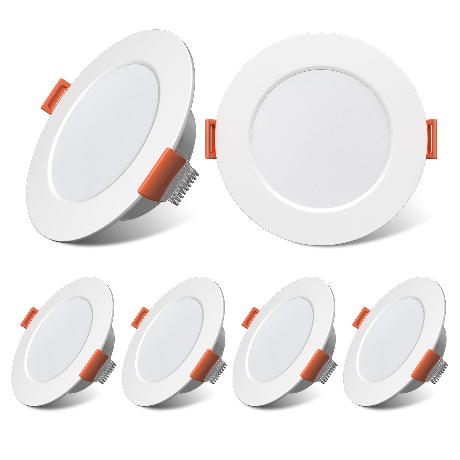 JVFCXXV  12 Volt 3 Inch Ultra Thin LED Recessed Ceiling Lights for RV Interior Dimmable 3W 6000K Cool White High CRI 90 Moisture Resistant Under