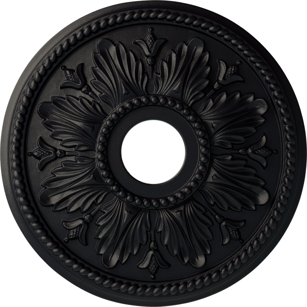 Ekena Millwork CM18ED1SGS Edinburgh 18.125-in W x 18.125-in L Painted Steel Gray Polyurethane Whole Ceiling Medallion
