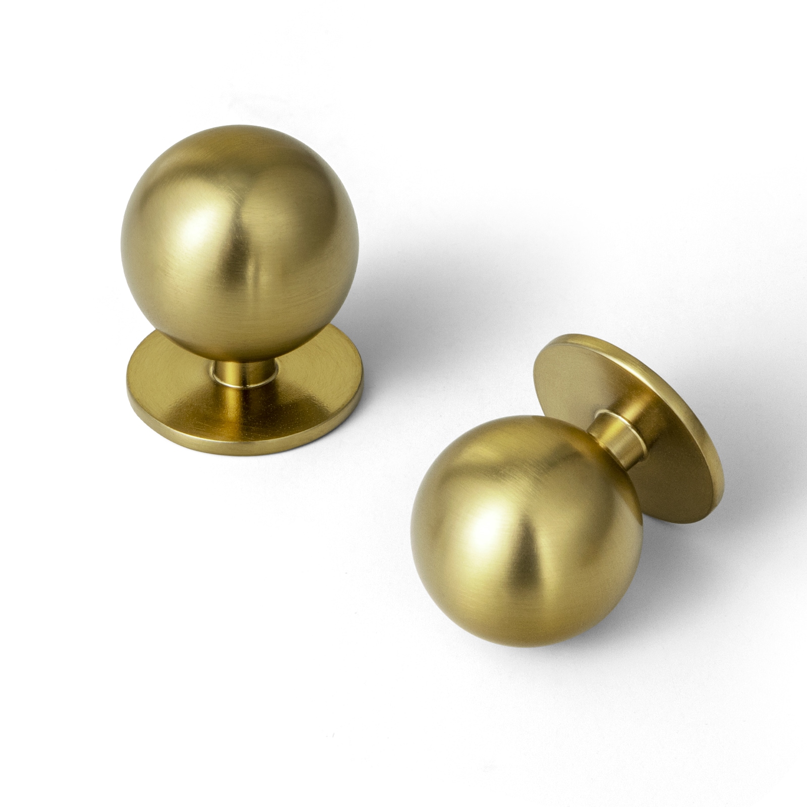 Miaokesen 9595LSJ-KNOB-PLUS-12 1-9/64-in Brushed Gold Round Modern Cabinet Knob 12 -Pack