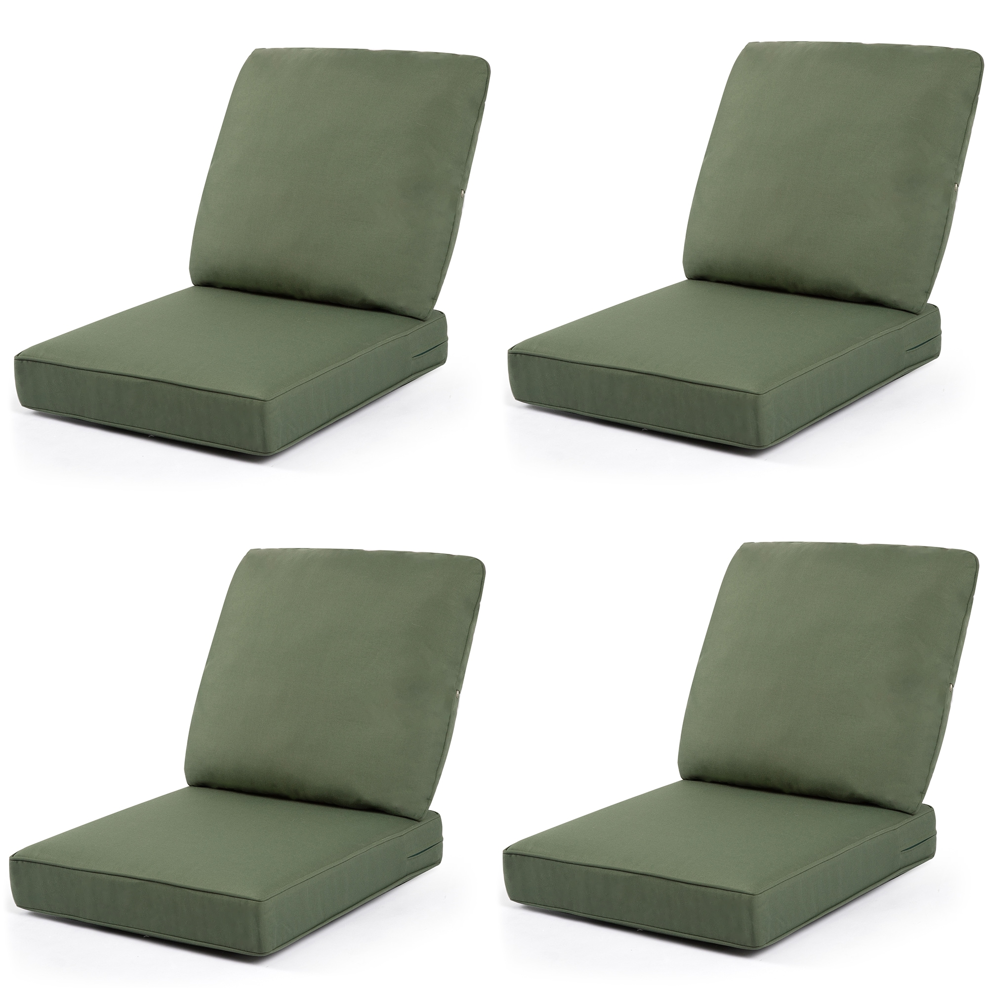 Runesay QCPATIO-35 Seating Cushion Set 24-in x 24-in 8 -Piece Green Patio sofa cushion
