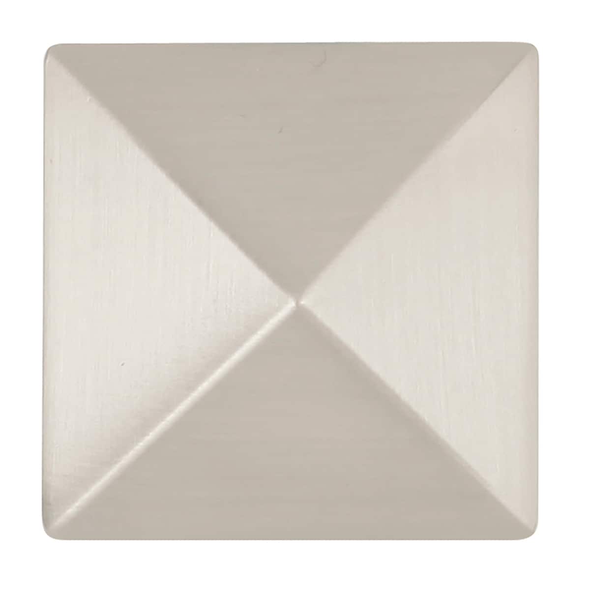 Satin Nickel Square Modern Cabinet Knob with Mounting Hardware