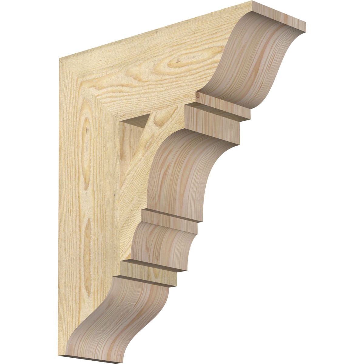 Ekena Millwork BKT06X18X22BOA01RDF Balboa traditional rough sawn 6-in x 18-in x 22-in Douglas fir Brown Wood Standard bracket