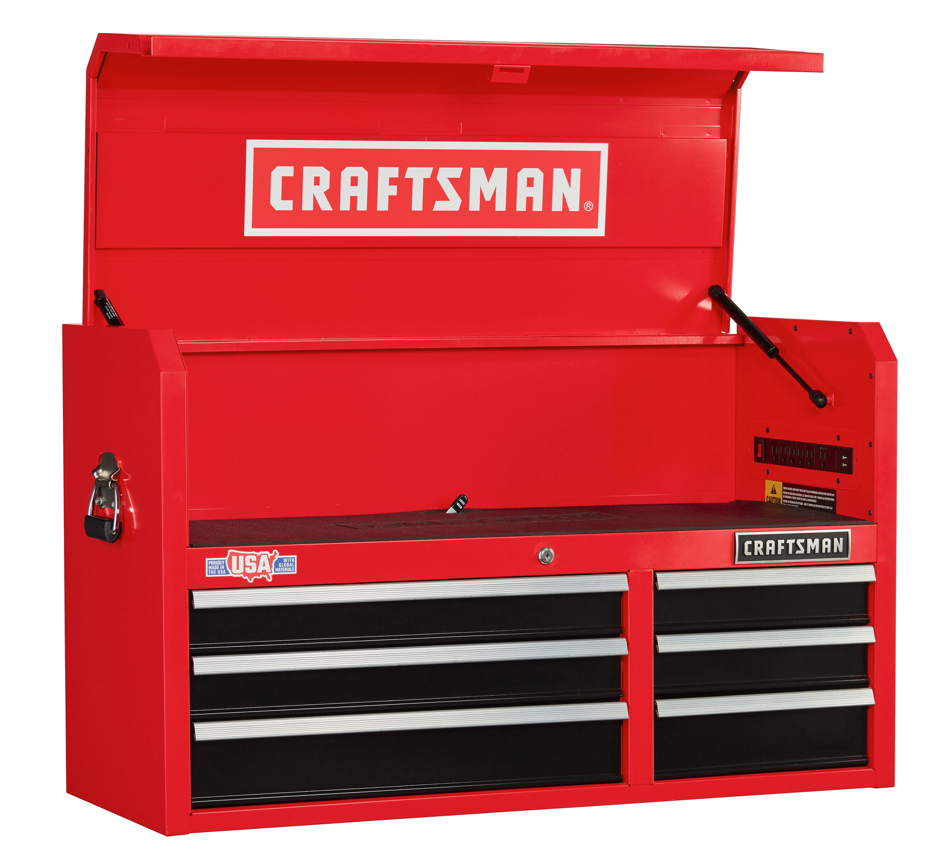 CRAFTSMAN 2000 Series 40.5-in W x 24.5-in H 6-Drawer Steel Tool Chest (Red)  in the Top Tool Chests department at