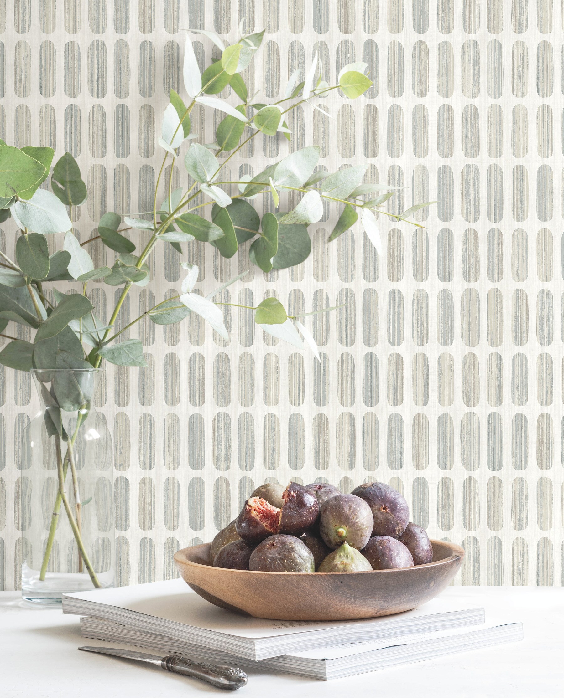 York Wallcoverings MN1940 Mediterranean 56.4-Sq. Feet Neutral Non-woven Novelty Prepasted Water Activated Paste Wallpaper