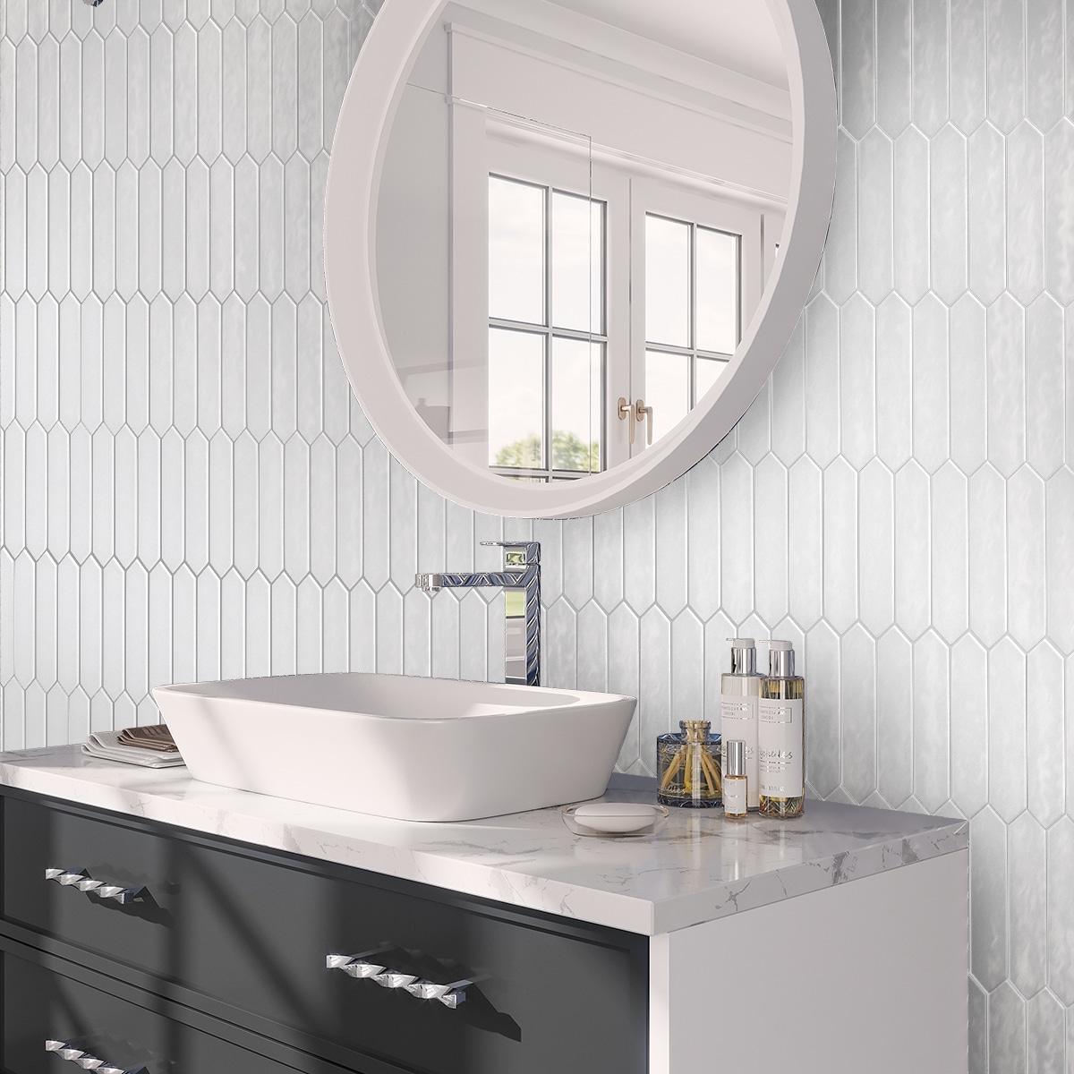 Apollo Tile APLPCD88WTGL Ceramic-Tile - View #2