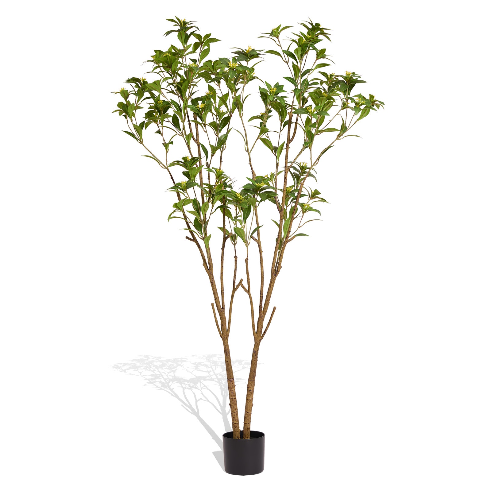 Huluwat - XJ Faux citrus tree Artificial indoor plant with lifelike leaves and small flowers sui...