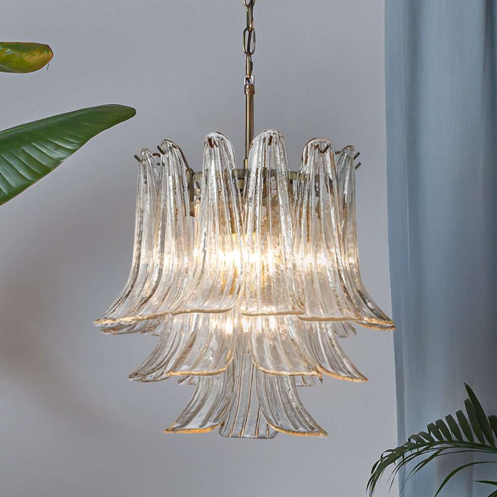 AloaDecor Lighting 4 -Light Antique Bronze Clear glass Metal Chandelier