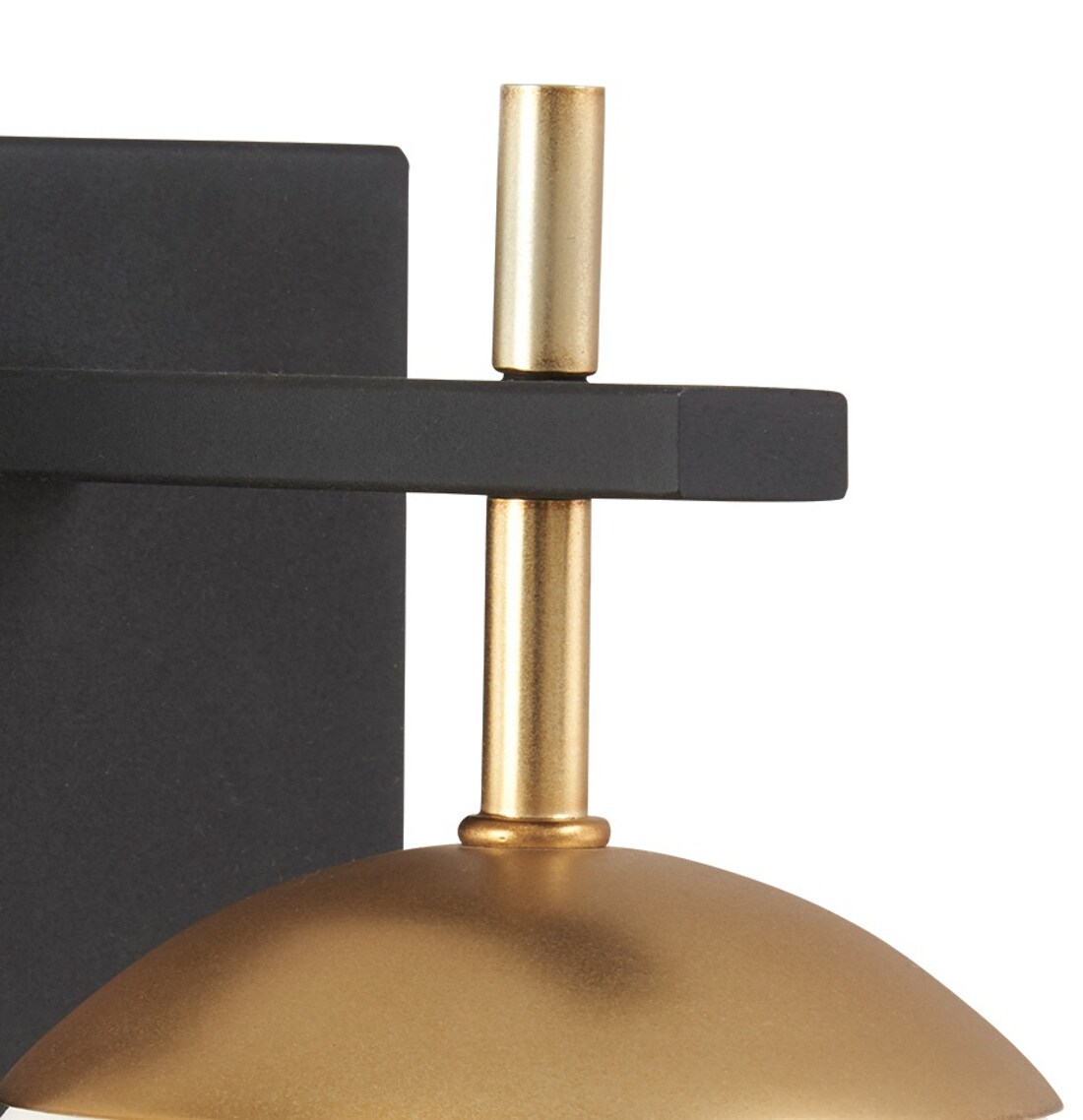 Alluria Etched Opal Glass Wall Sconce in Weathered Black and Autumn Gold