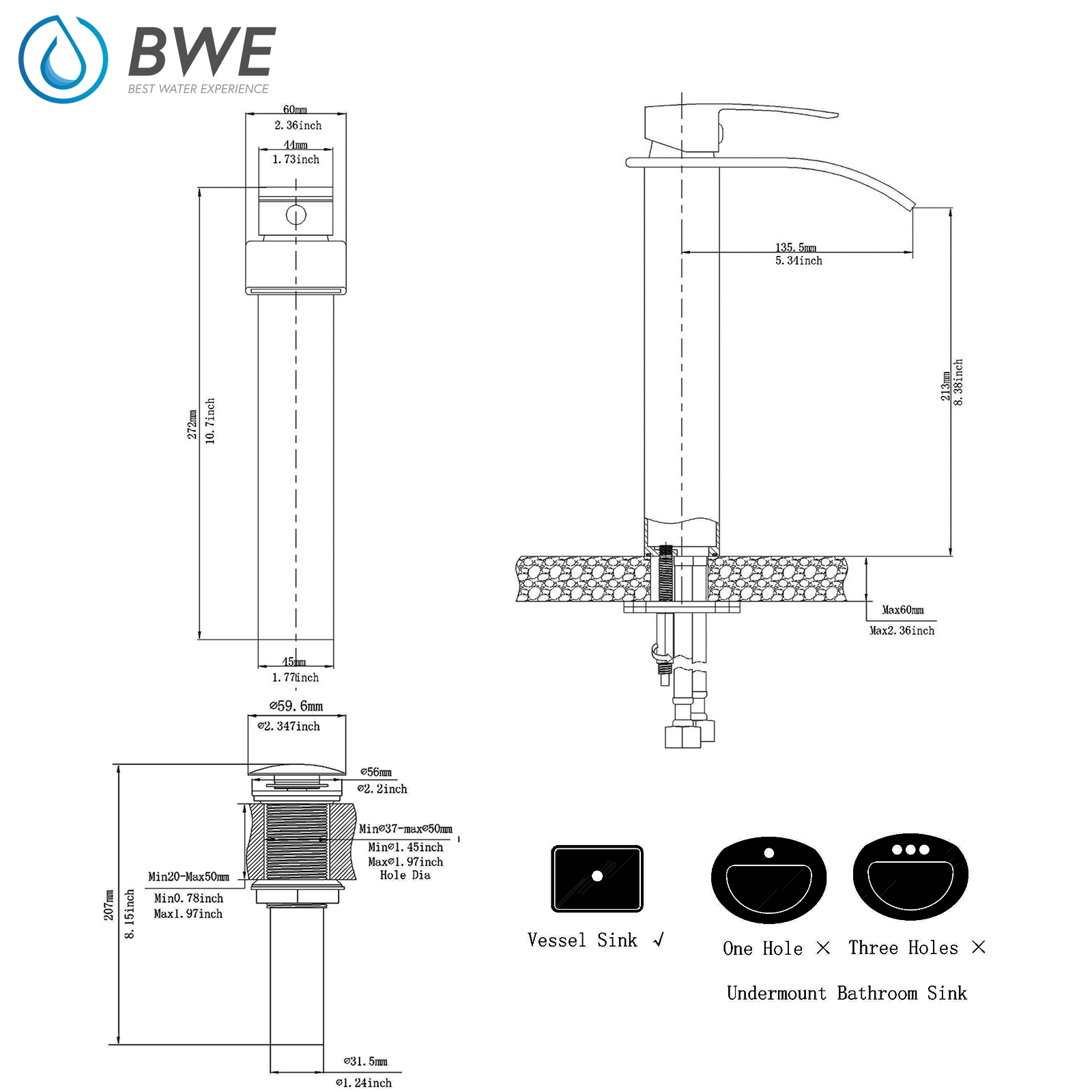BWE A-96021H-ORB Lavatory-Faucets - View #8