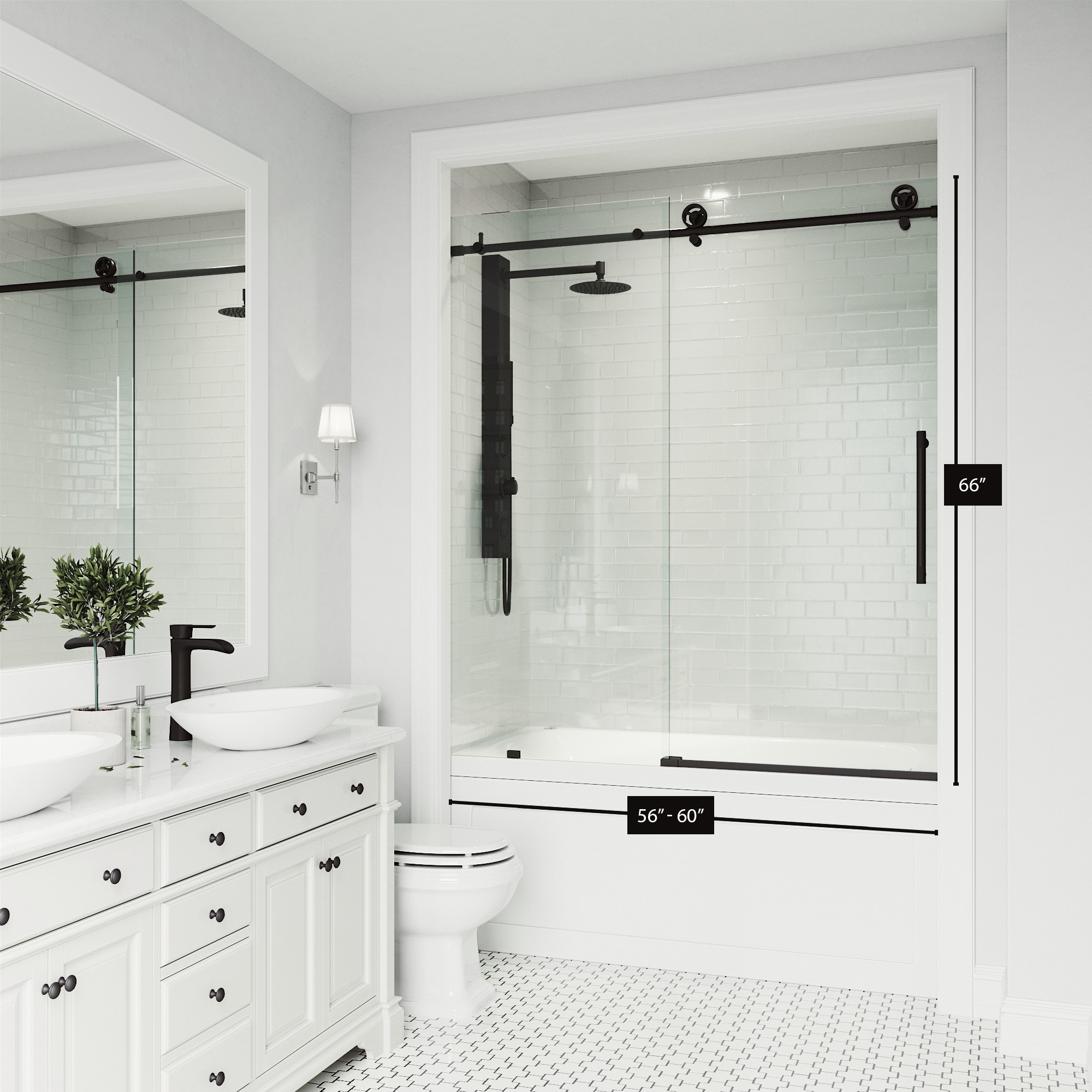 VIGO VG6044MBCL6066 Bathtub-Doors - View #12