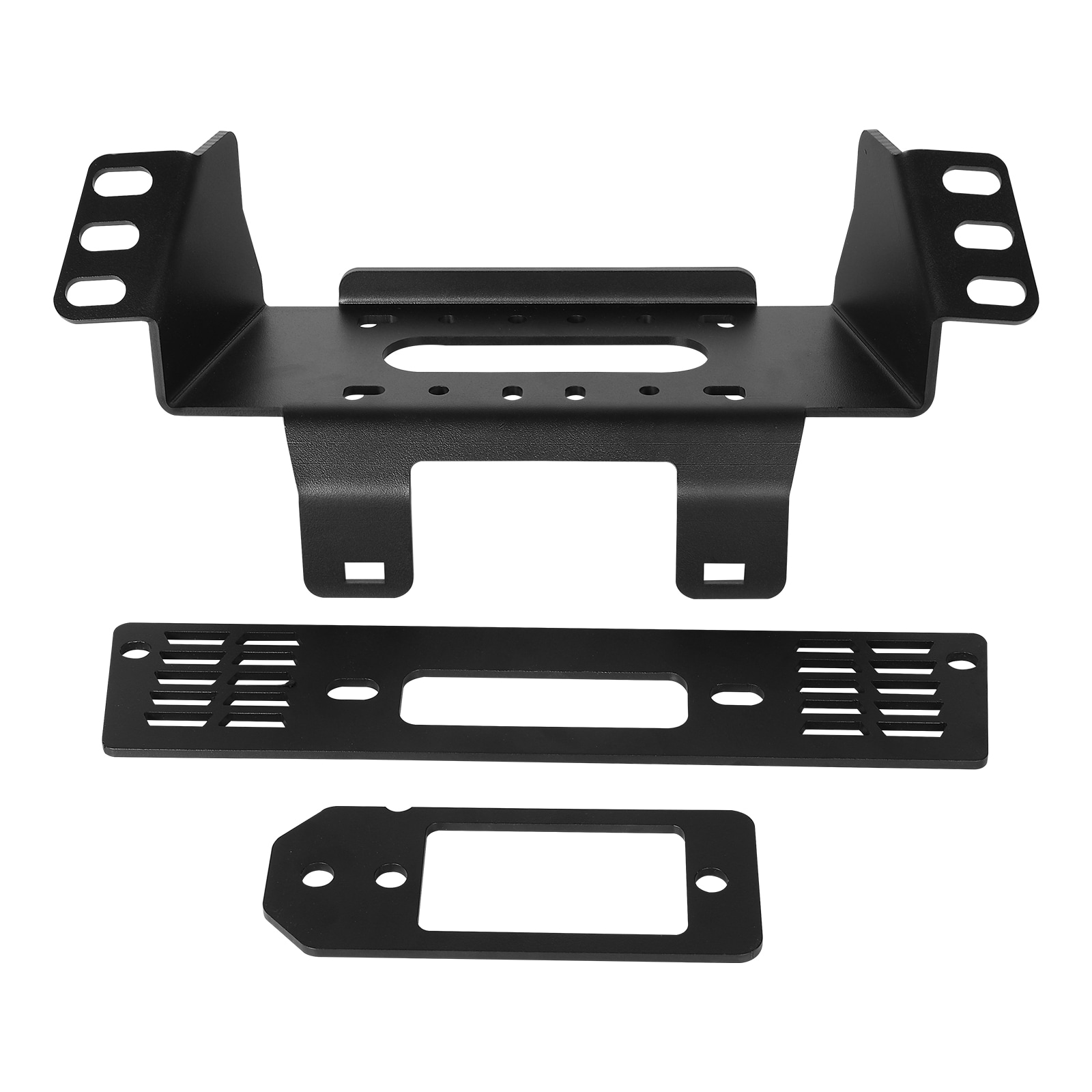 VEVOR Winch Mount Winch Capacity of 2000-3600 lbs Trailer Hitch Winch Mount for Select Polaris Ranger Models (2010-2021) 3 Mounting Hole Design Powder Coated Steel Fit for Muddy Road Rescue