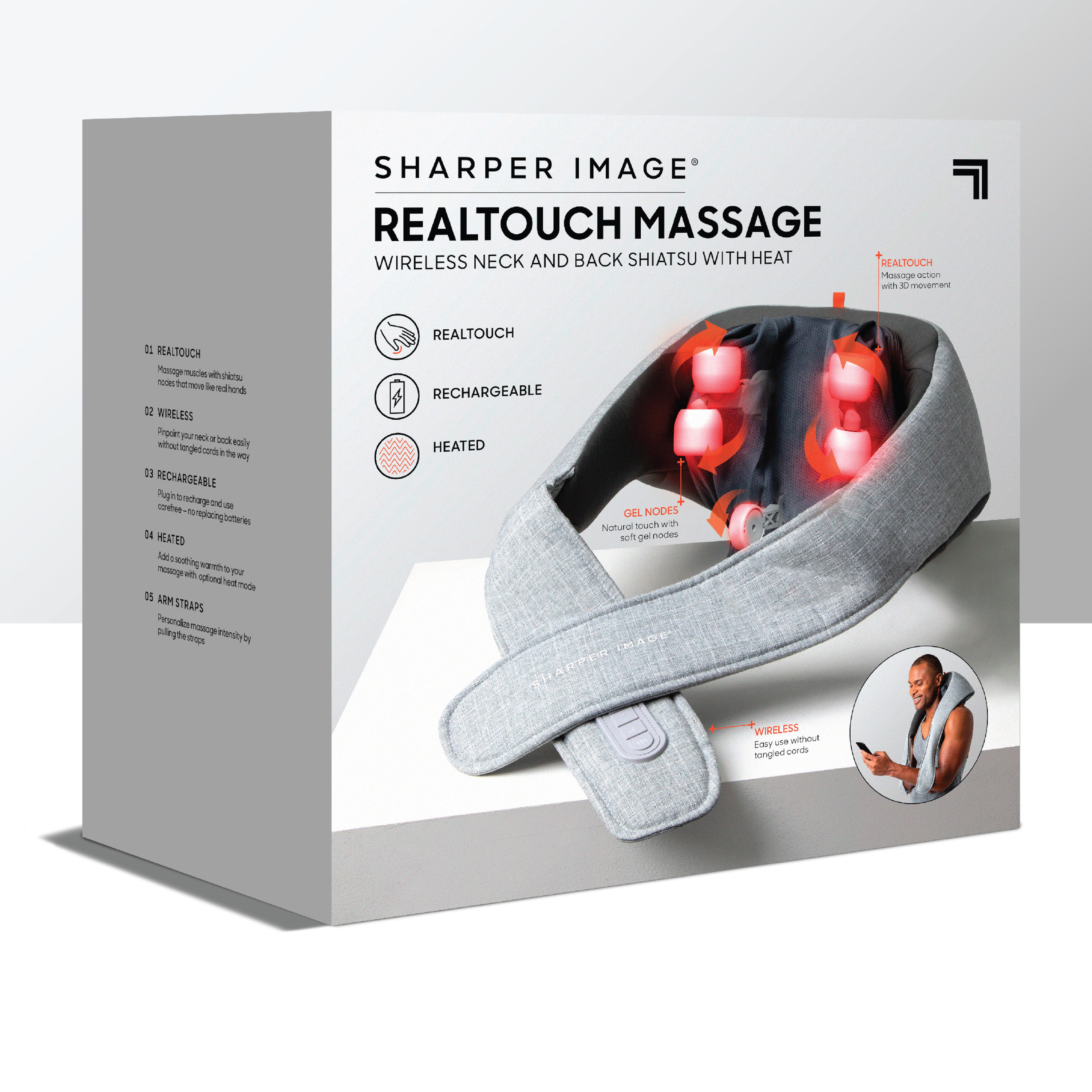Magic Markers Shiatsu Massage Pillow w Heat neck back shoulder.Wall & Car  charge