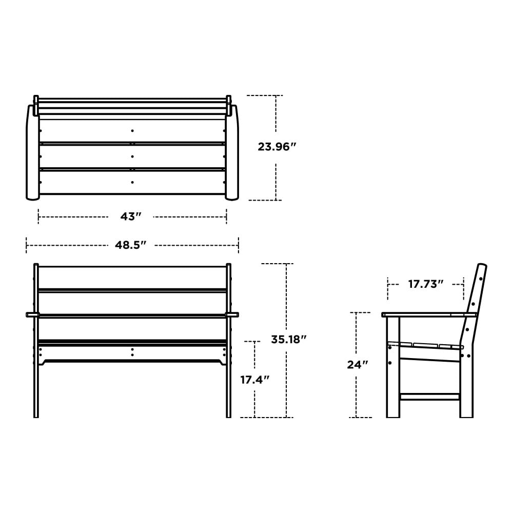 POLYWOOD MNB481MA benches - View #6