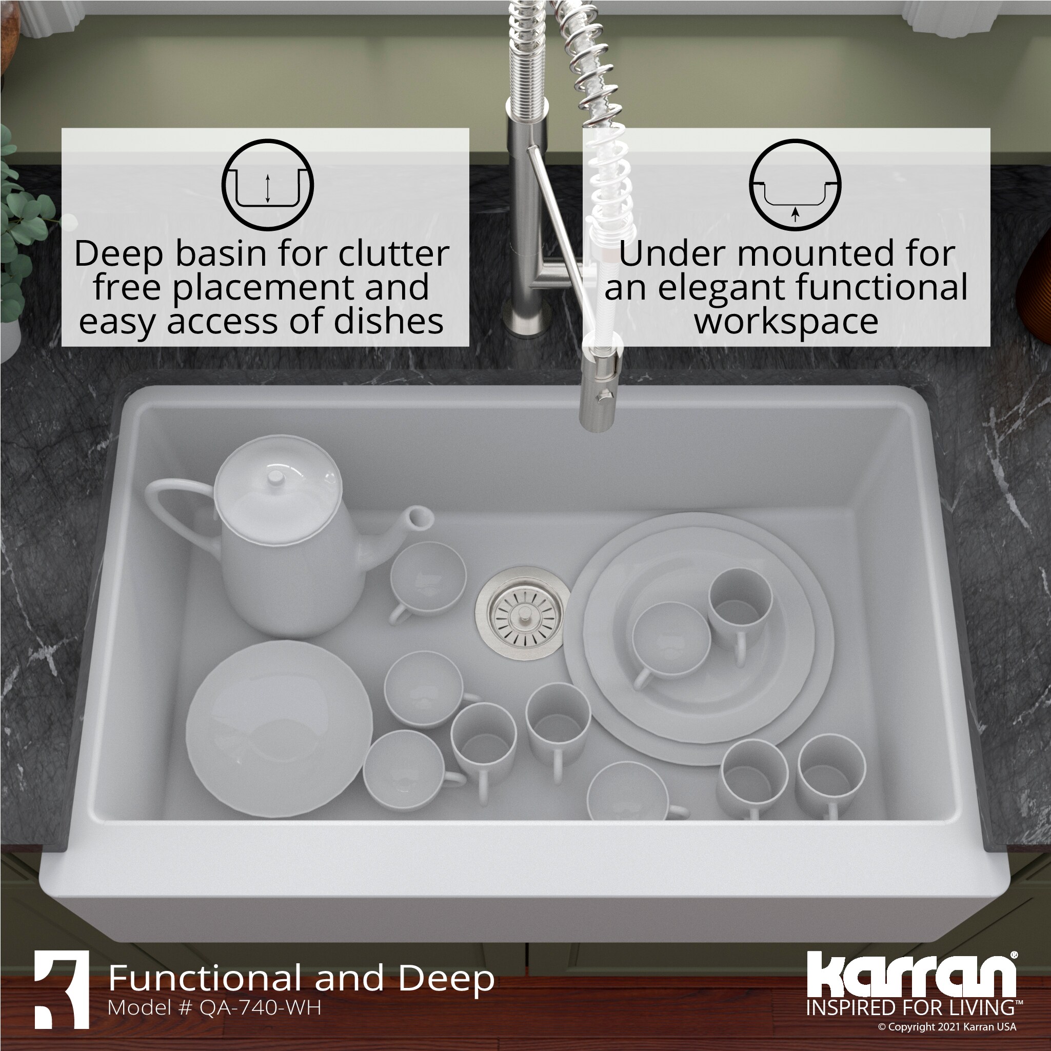 Karran QA-740-WH-PK1 Kitchen-Sinks - View #10