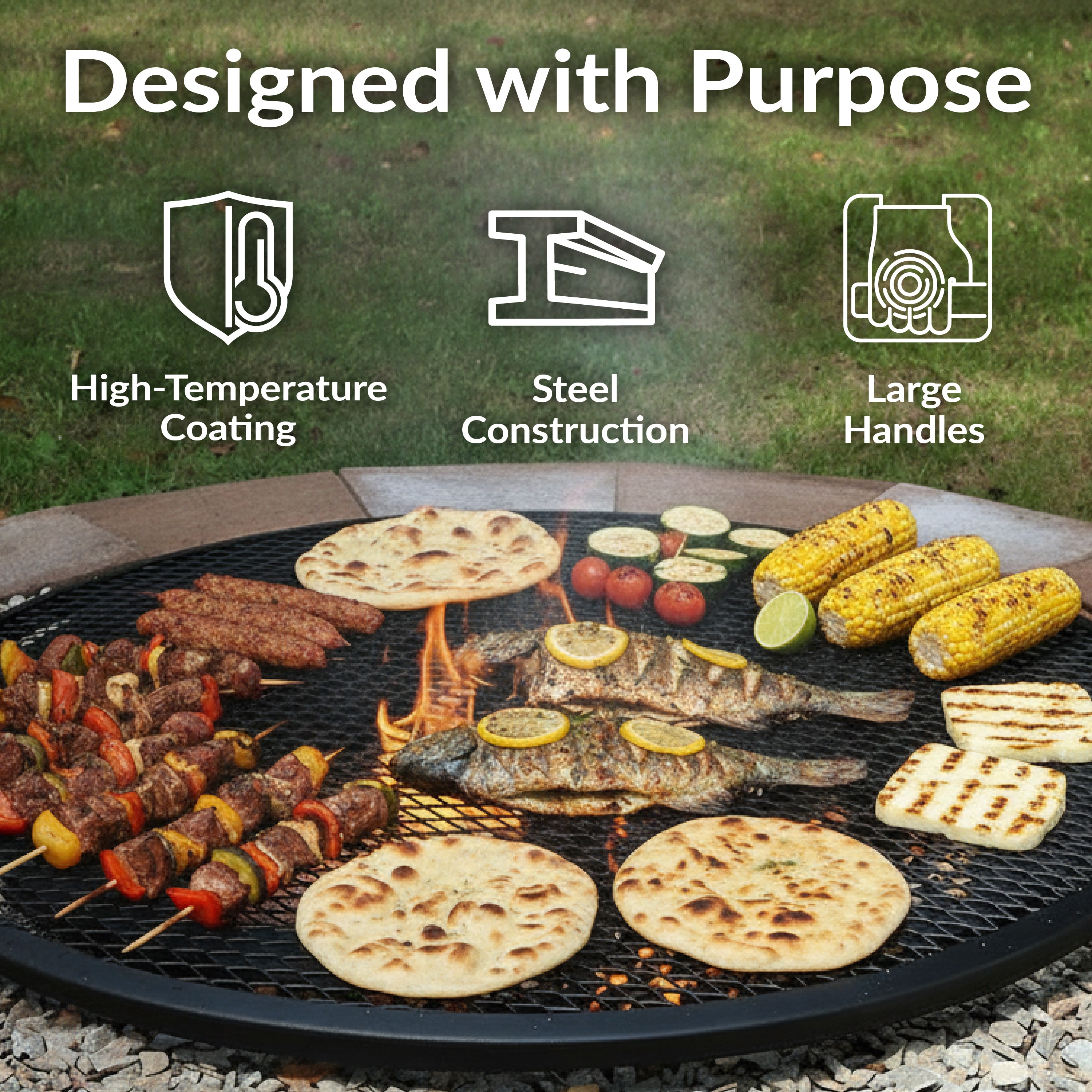Sunnydaze Decor SM-M375-INV Gas-Grill-Cookgrates-Warmracks - Thumbnail View #5