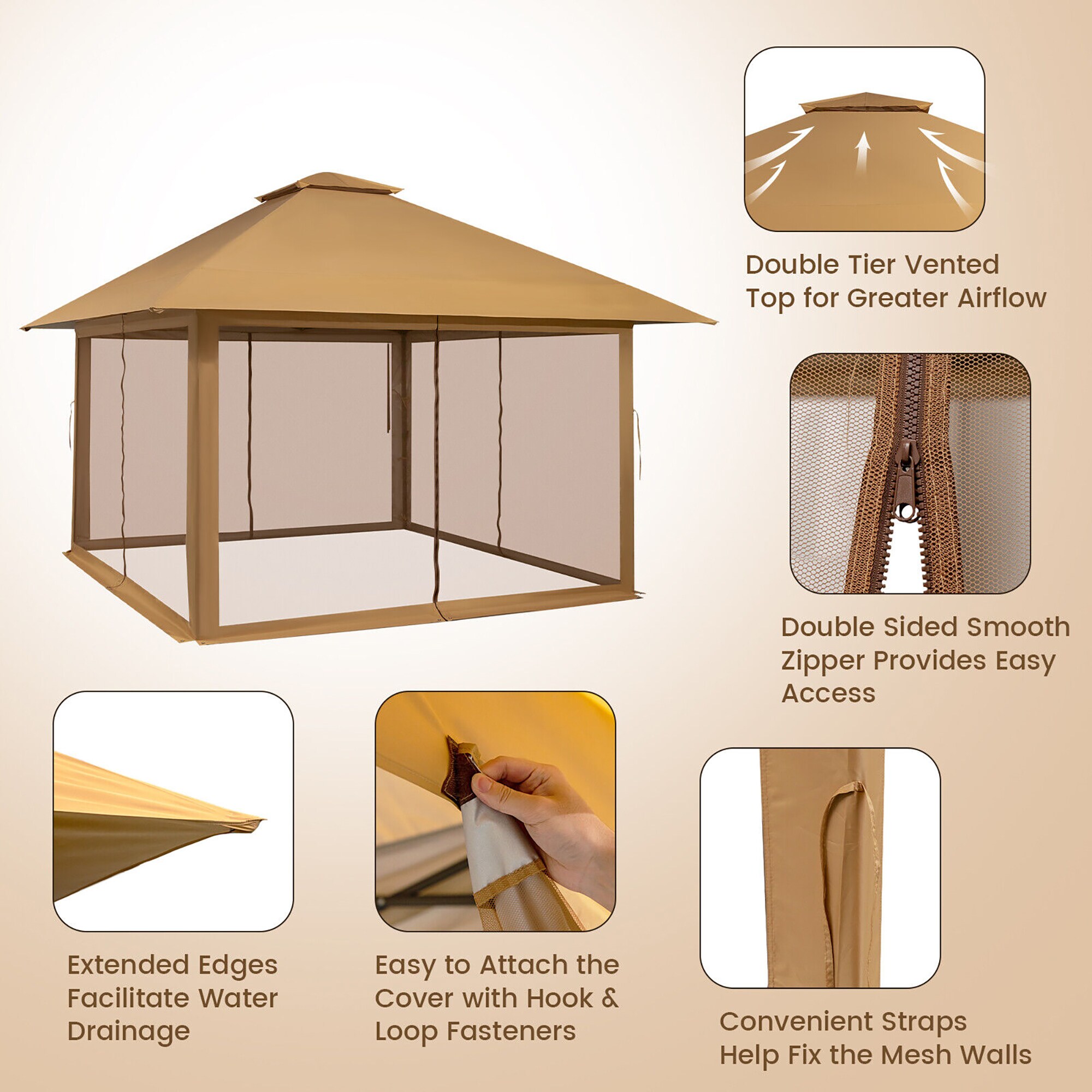 BABOOM BOM-28CF-CO Wood-Resin-Gazebos - View #4