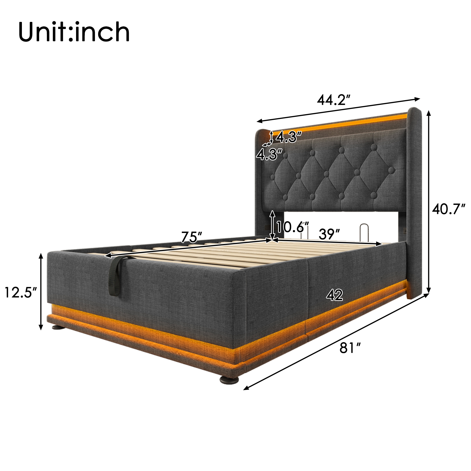 ModernLuxe L3P-N736P188805G beds - View #3