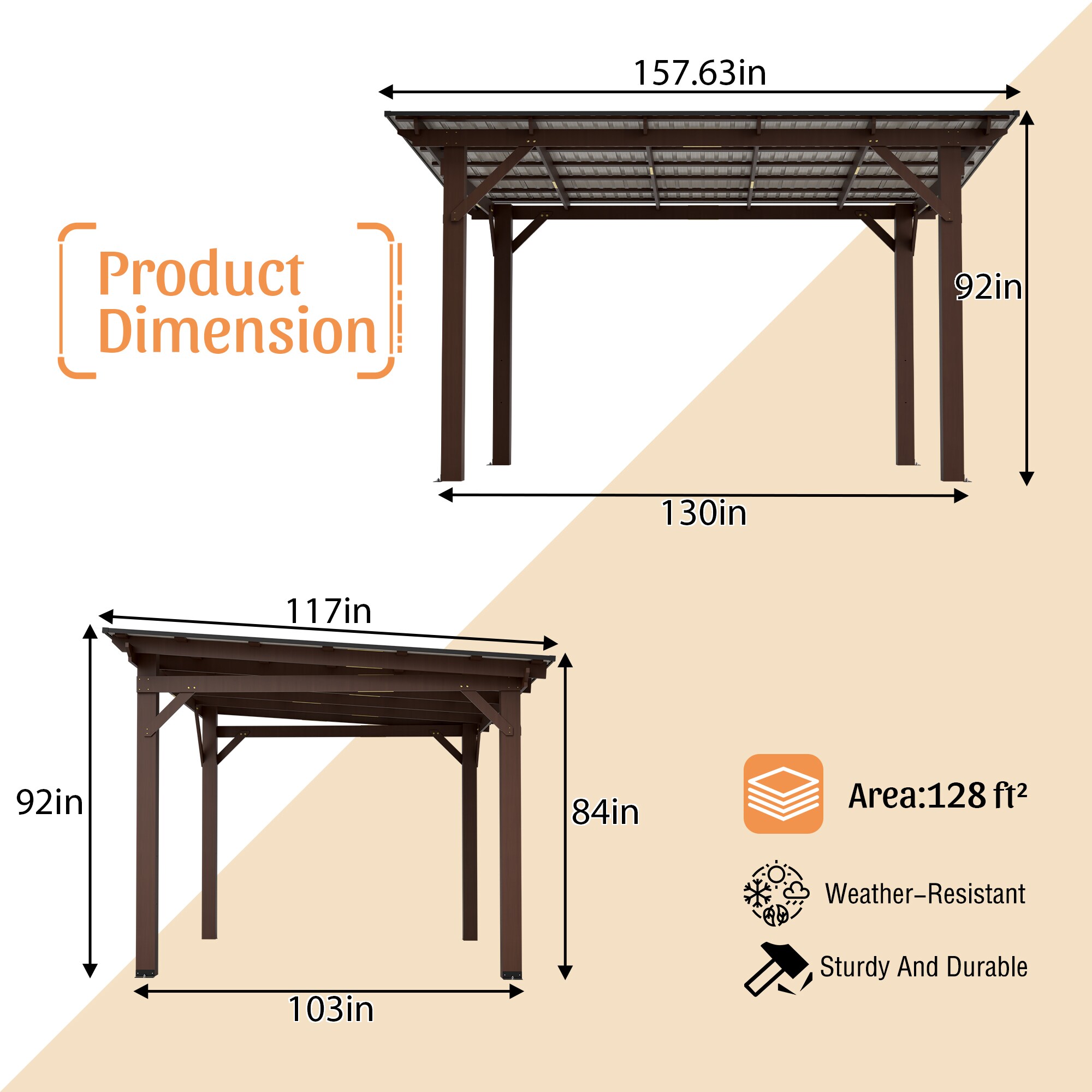 ToolCat LS2-62-HW Wood-Resin-Gazebos - View #7