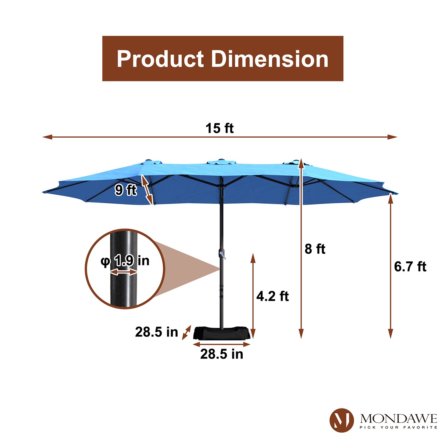 Mondawe 79BE-HY Umbrellas-2 - View #9