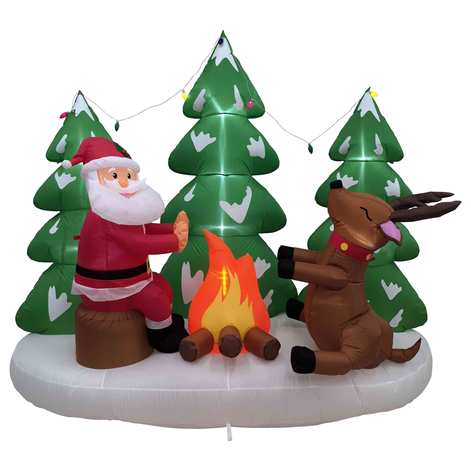 Northlight 35768196 80-in Freestanding Santa Inflatable with Clear LED Lights