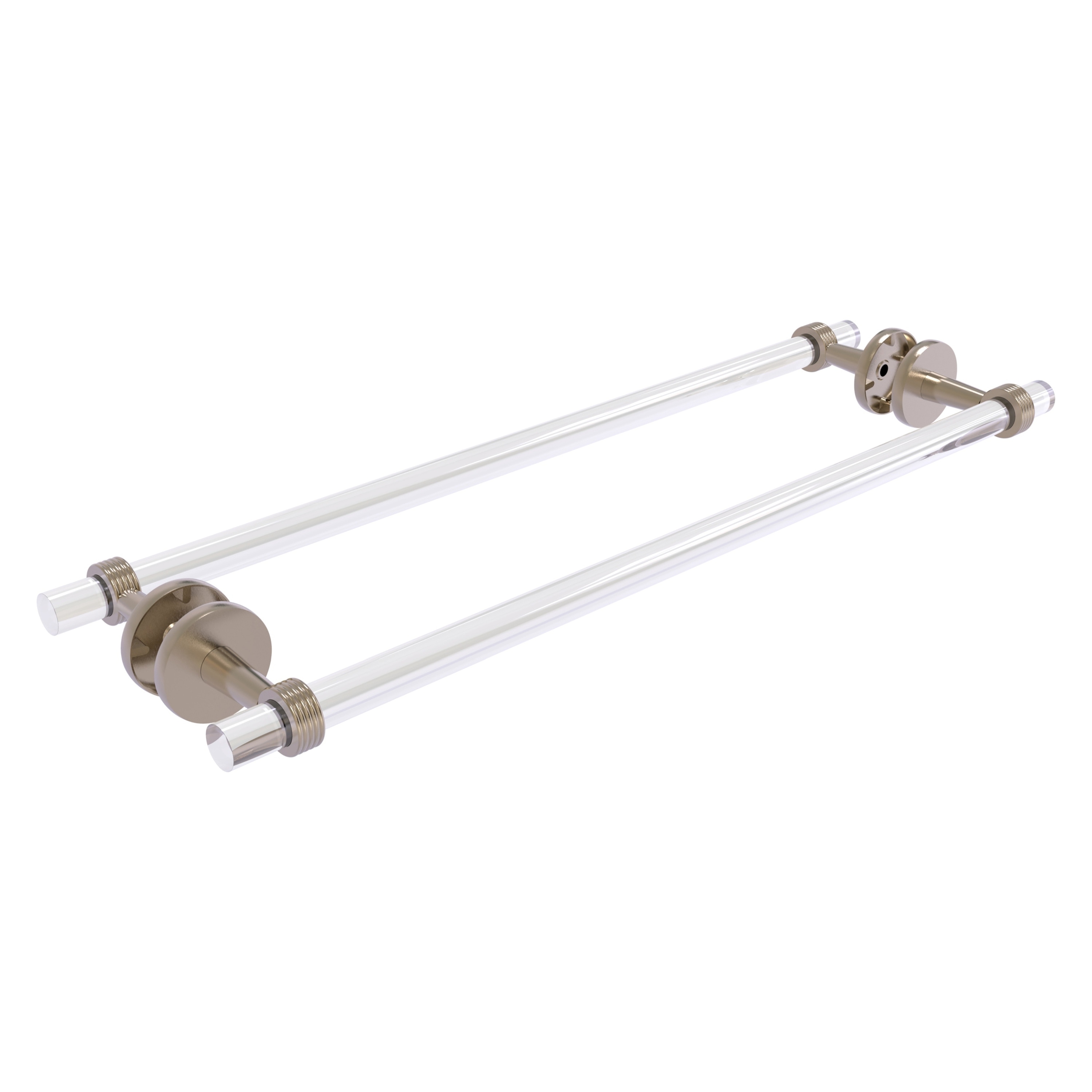 Allied Brass CV-41G-BB-24-PEW Clearview 24-in double Antique Pewter Wall mount Double Towel Bar
