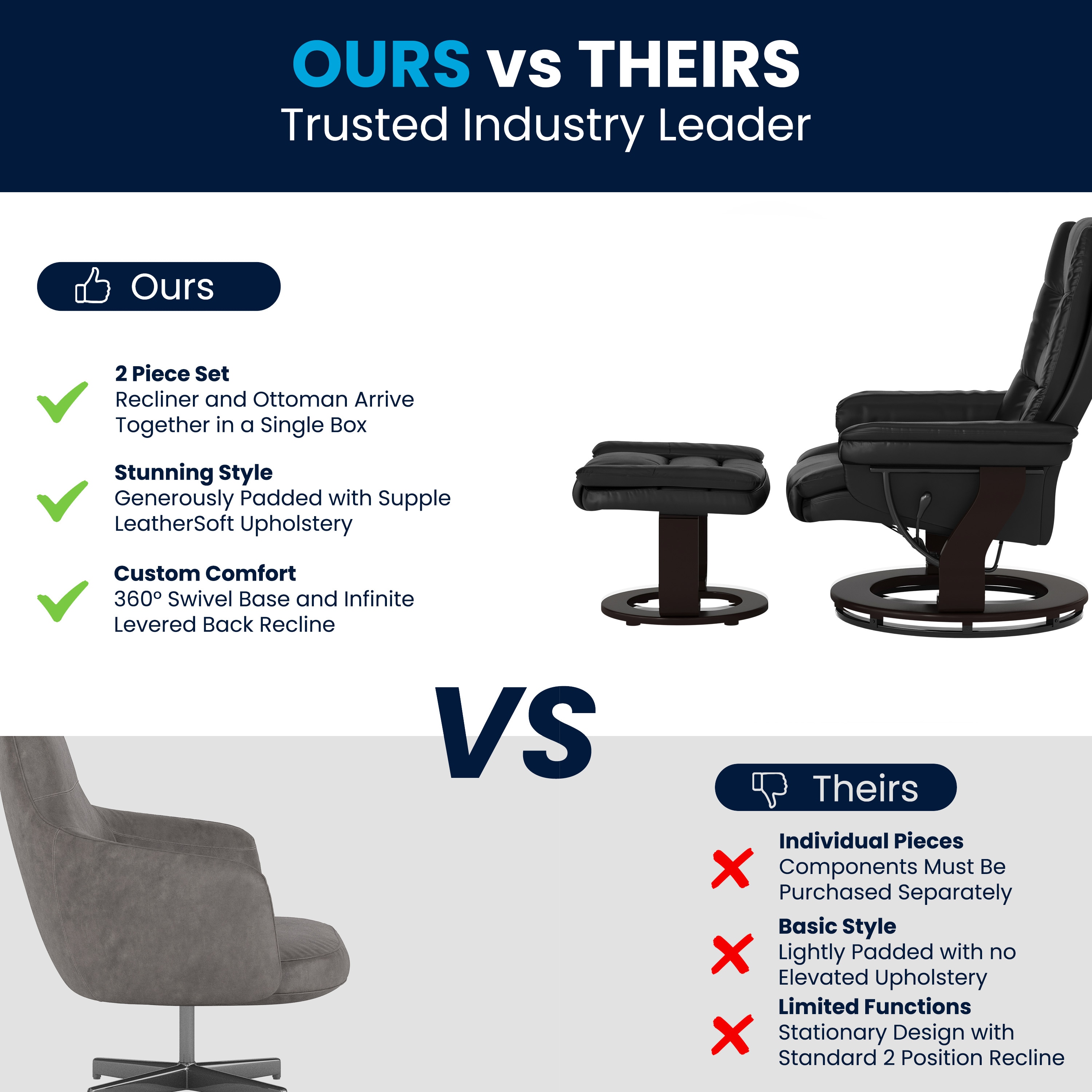Flash Furniture 847254015684 recliners - View #7