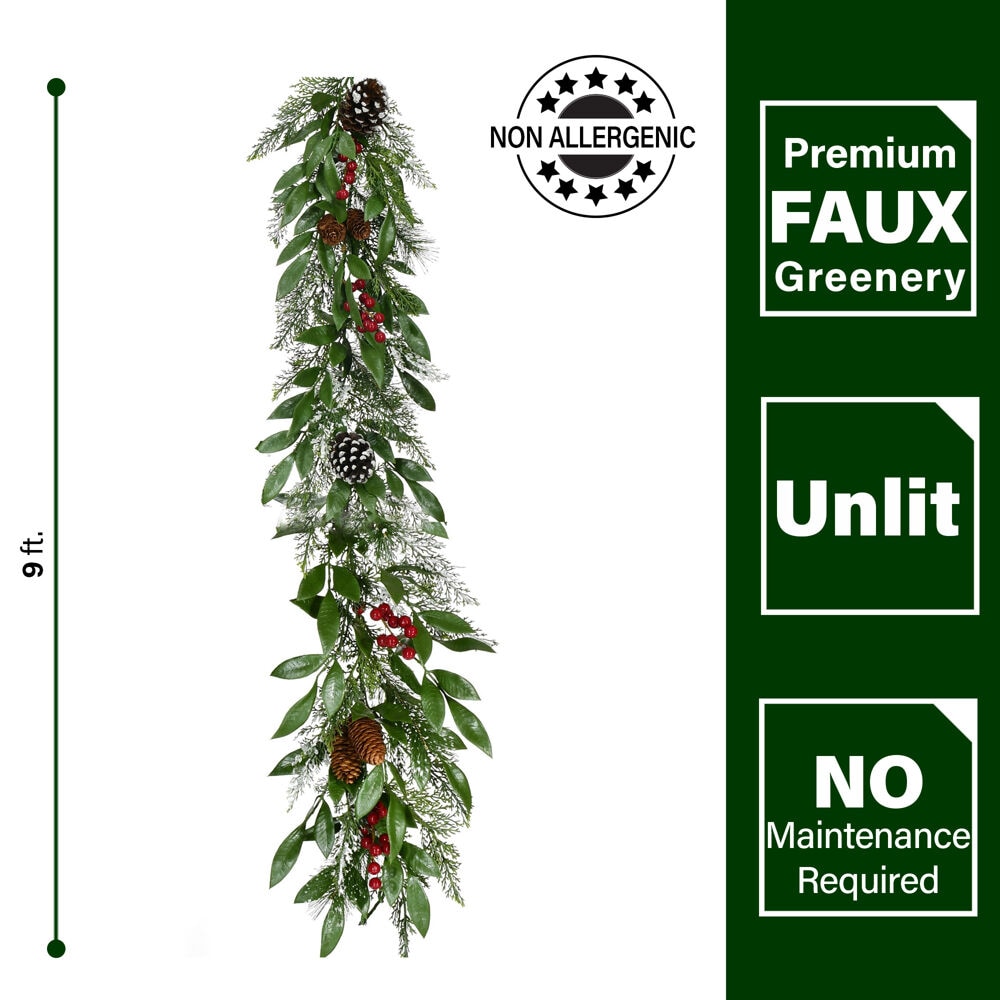 Fraser Hill Farm FF003CHGL-108-0GR Artificial-Christmas-Garland - View #3