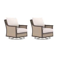 2 Allen + Roth Avent Metal Frame Swivel Chair w/Cushioned Seat Deals